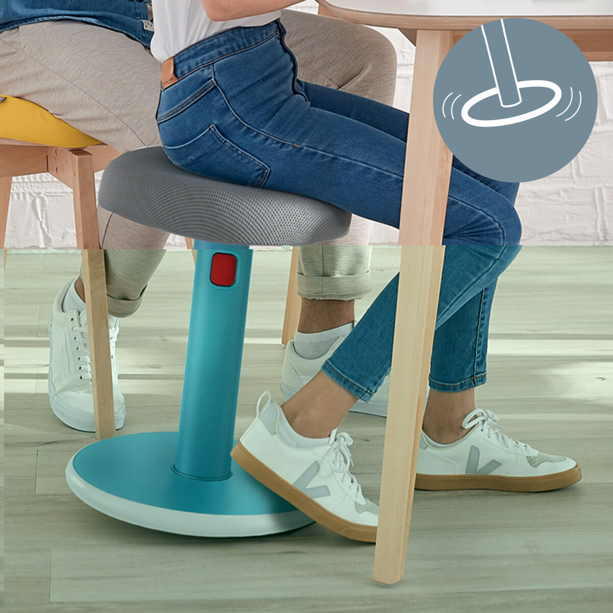 Εργονομικό Σκαμνί Leitz Ergo Cosy Active Μπλε Πλαστική ύλη Εργονομικό Σκαμνί Leitz Ergo Cosy Active Μπλε Πλαστική ύλη
