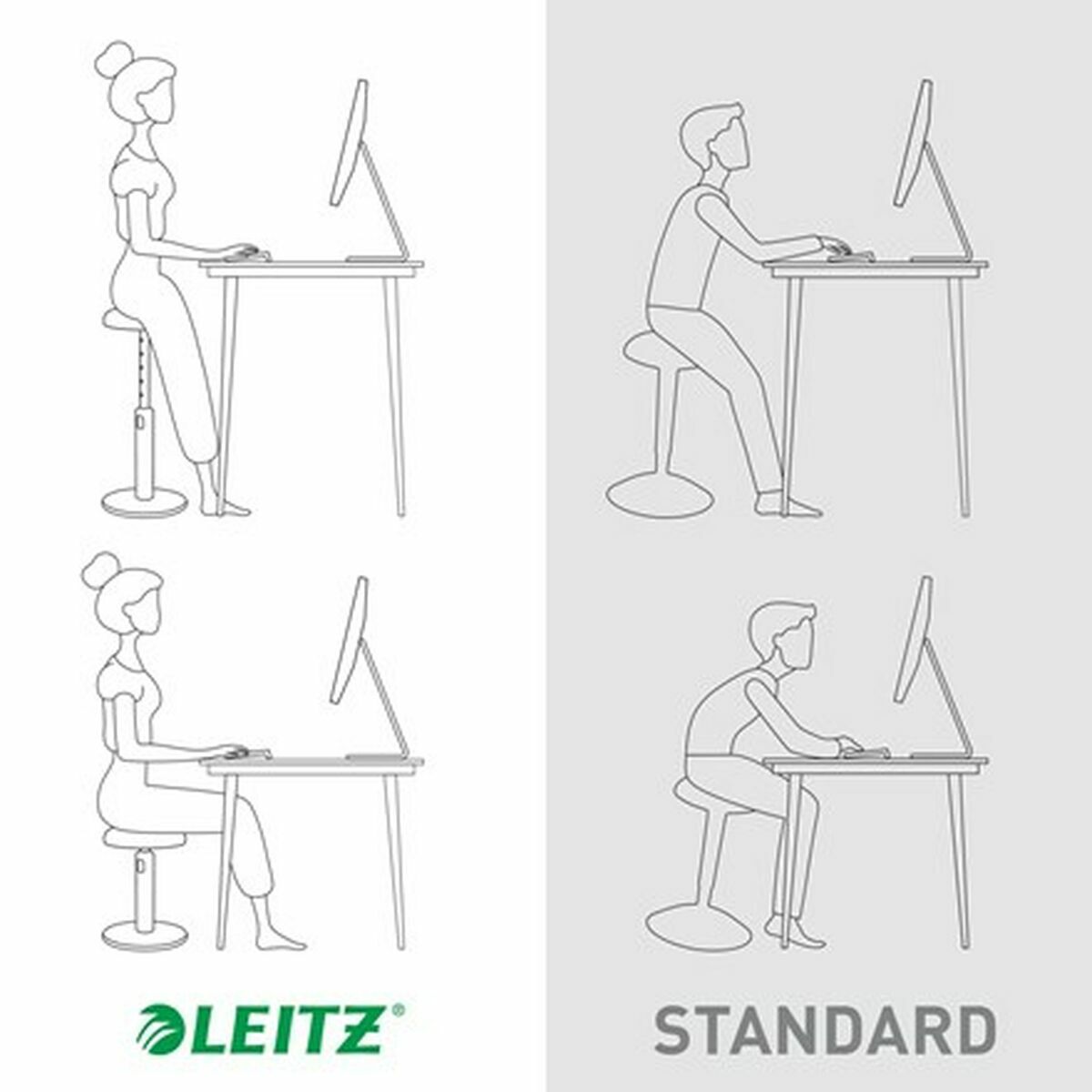 Εργονομικό Σκαμνί Leitz Ergo Cosy Active Πλαστική ύλη Εργονομικό Σκαμνί Leitz Ergo Cosy Active Πλαστική ύλη