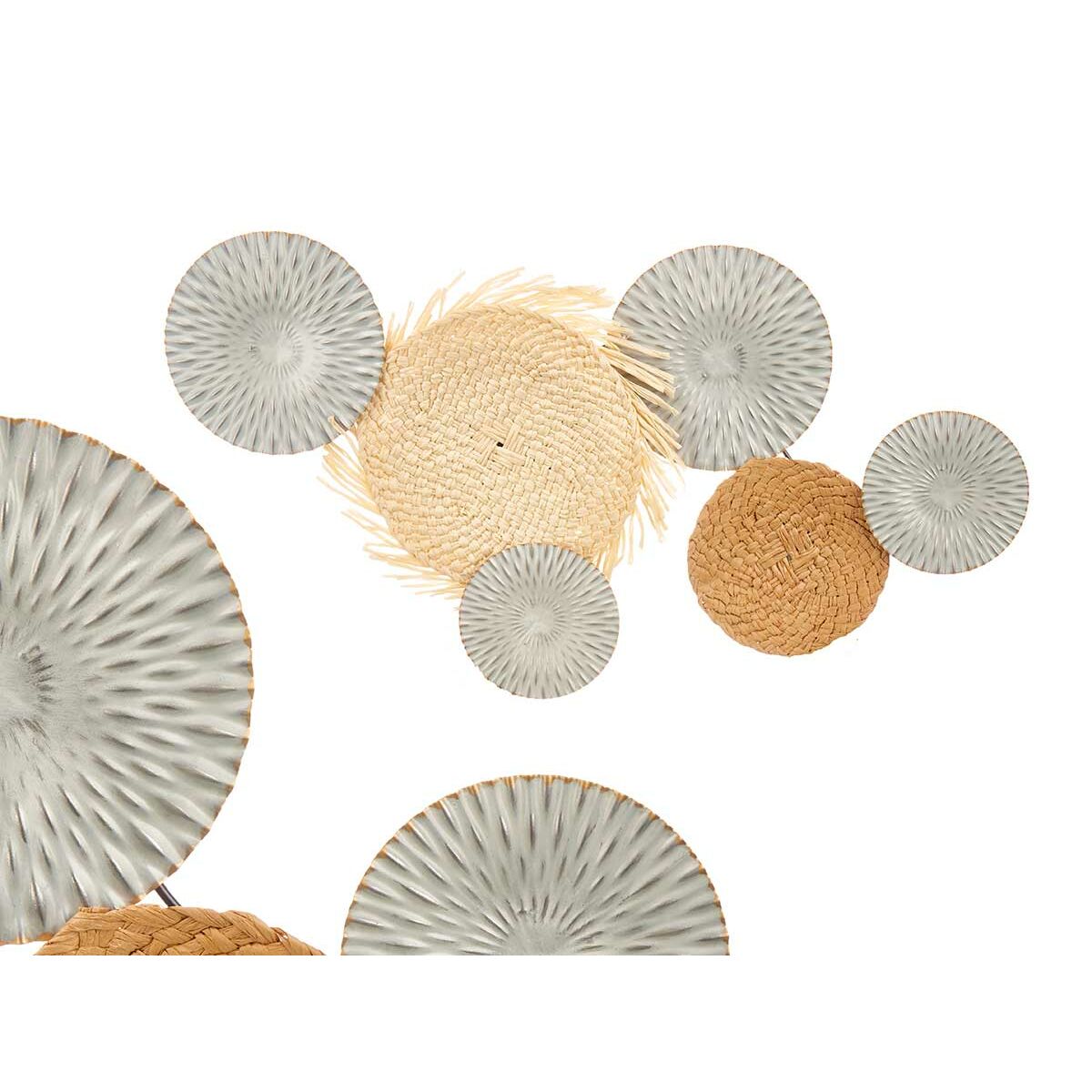 Διακόσμηση τοίχων Gift Decor Καφέ Γκρι Μέταλλο 76,8 x 4,4 x 50,2 cm (4 Μονάδες)