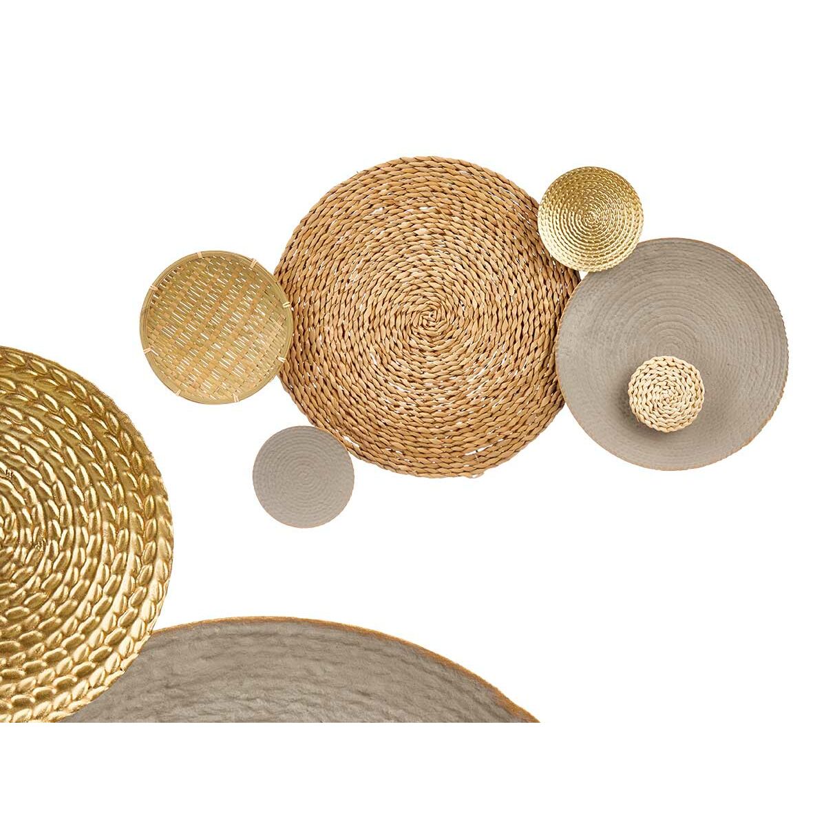 Διακόσμηση τοίχων Gift Decor Καφέ Γκρι Μέταλλο 88,9 x 7 x 50 cm (x2)