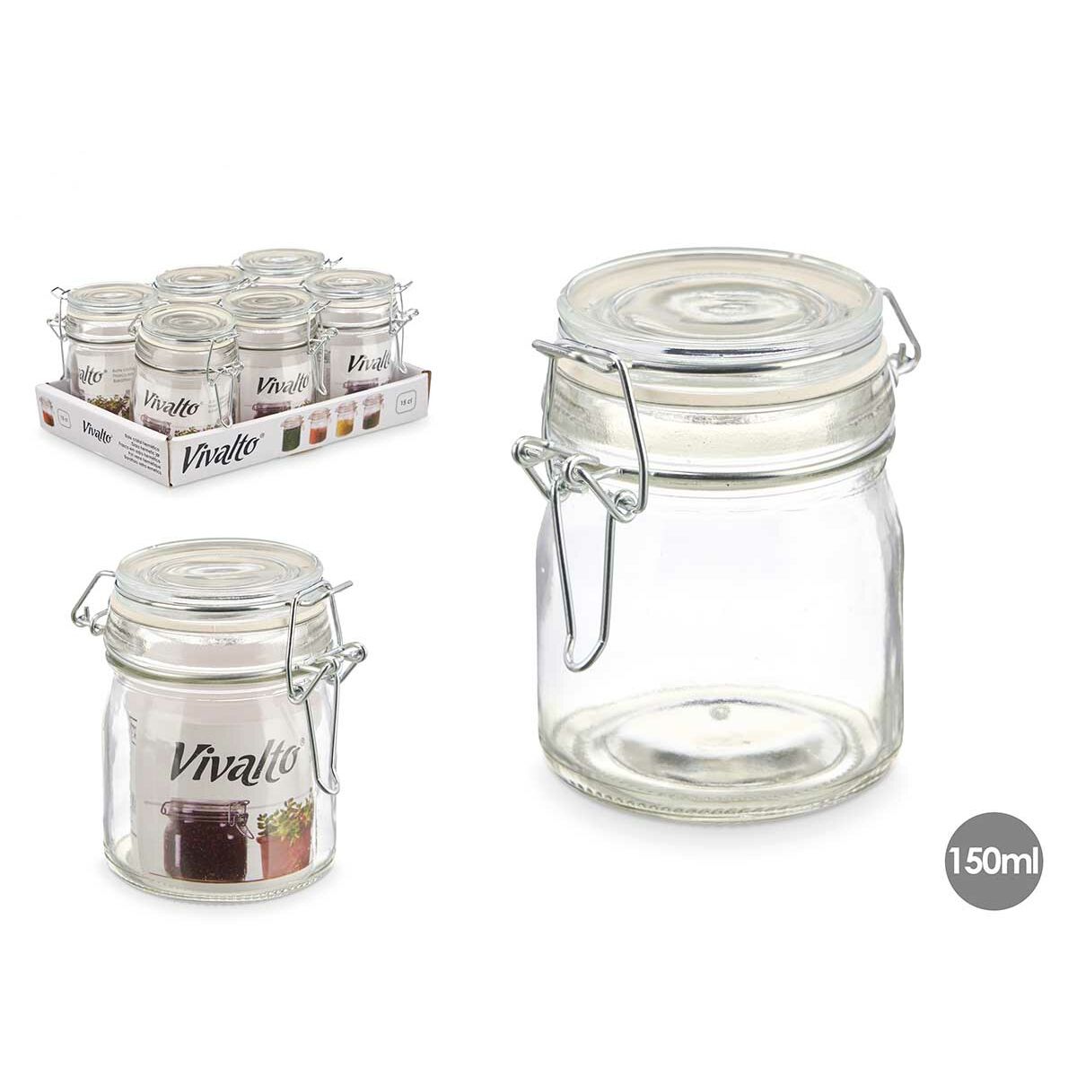 Γυάλινο Βάζο Vivalto Διαφανές 150 ml (x6) Γυάλινο Βάζο Vivalto Διαφανές 150 ml (x6)