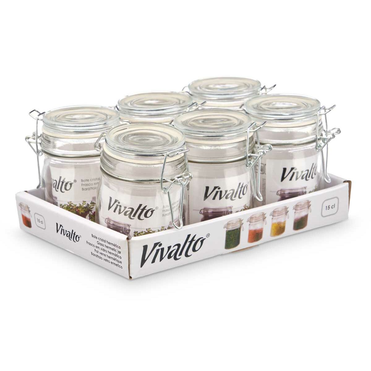 Γυάλινο Βάζο Vivalto Διαφανές 150 ml (x6) Γυάλινο Βάζο Vivalto Διαφανές 150 ml (x6)