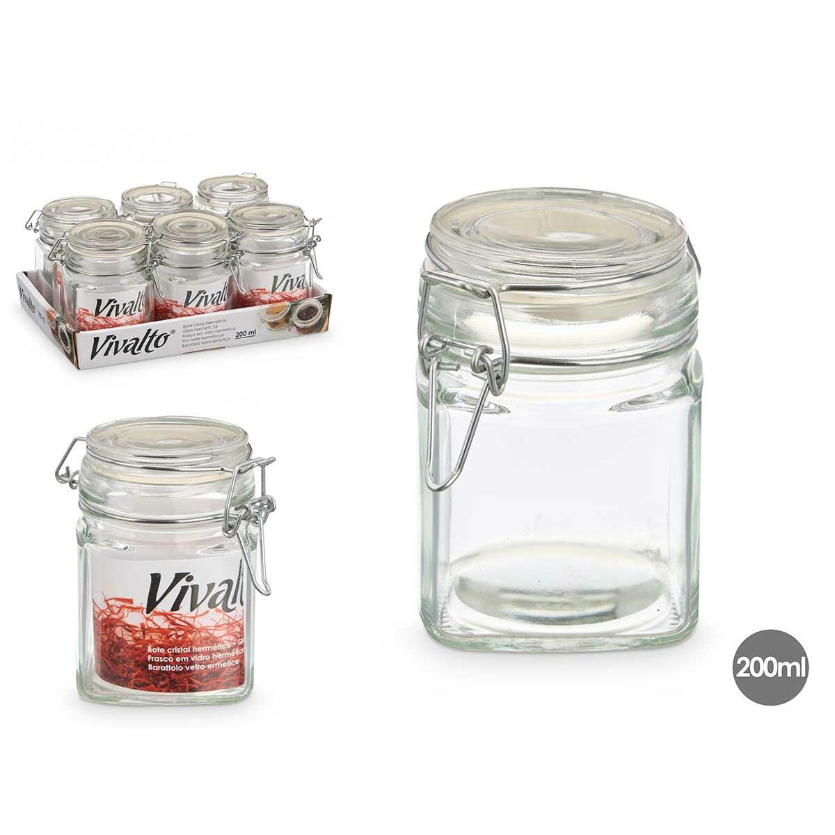 Γυάλινο Βάζο Vivalto Διαφανές 200 ml (x6)