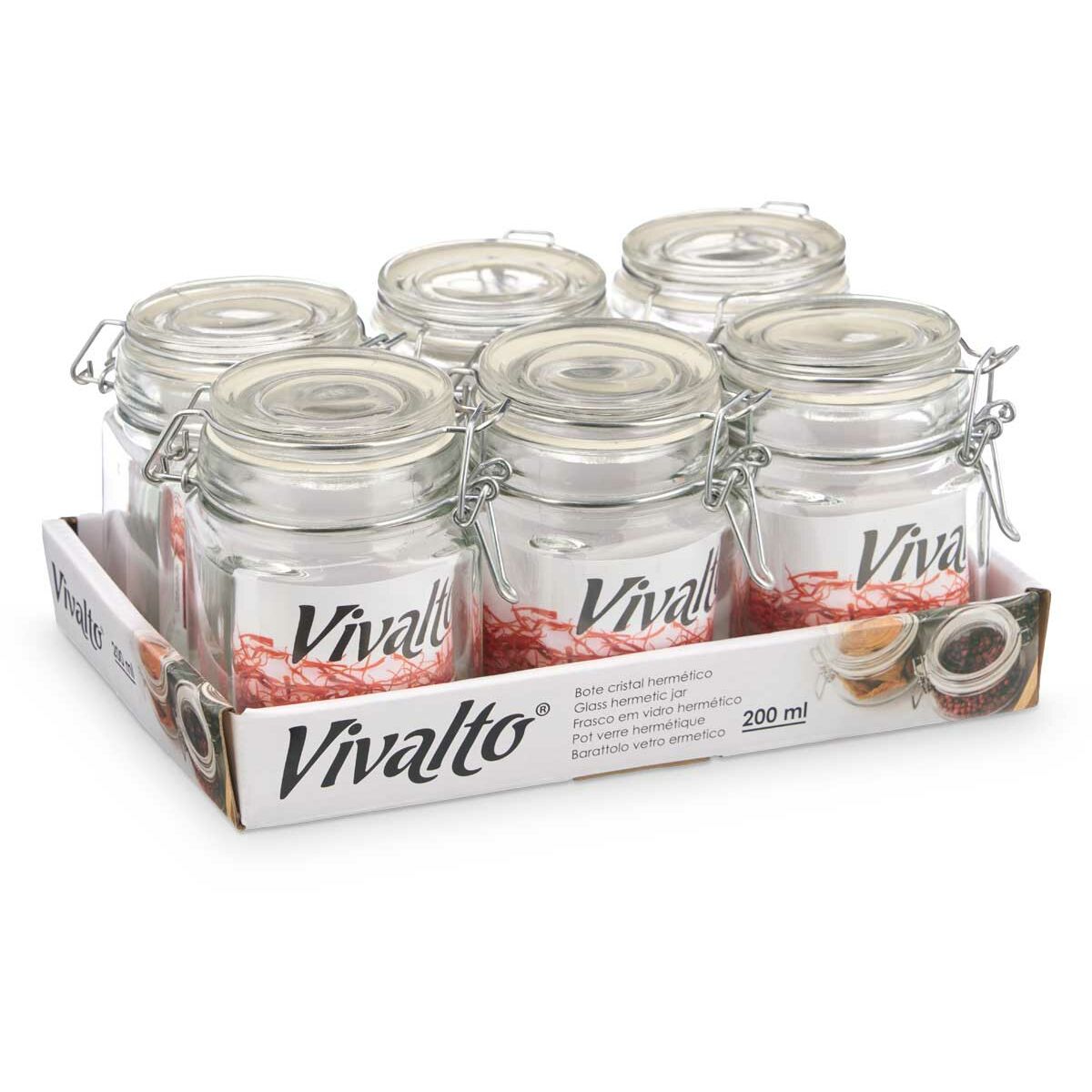 Γυάλινο Βάζο Vivalto Διαφανές 200 ml (x6)