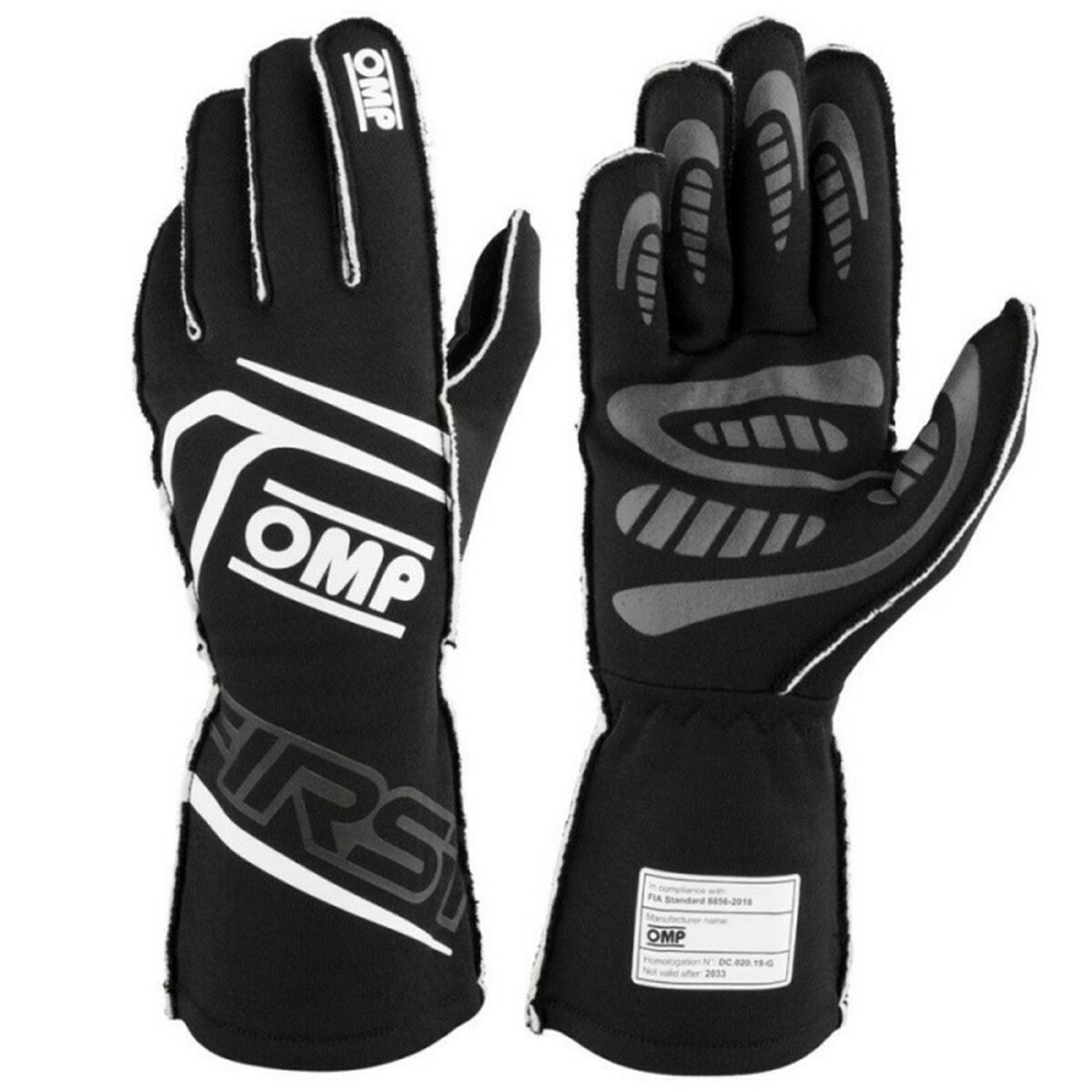 Karting Gloves OMP MY2025 Μαύρο FIA 8856-2018