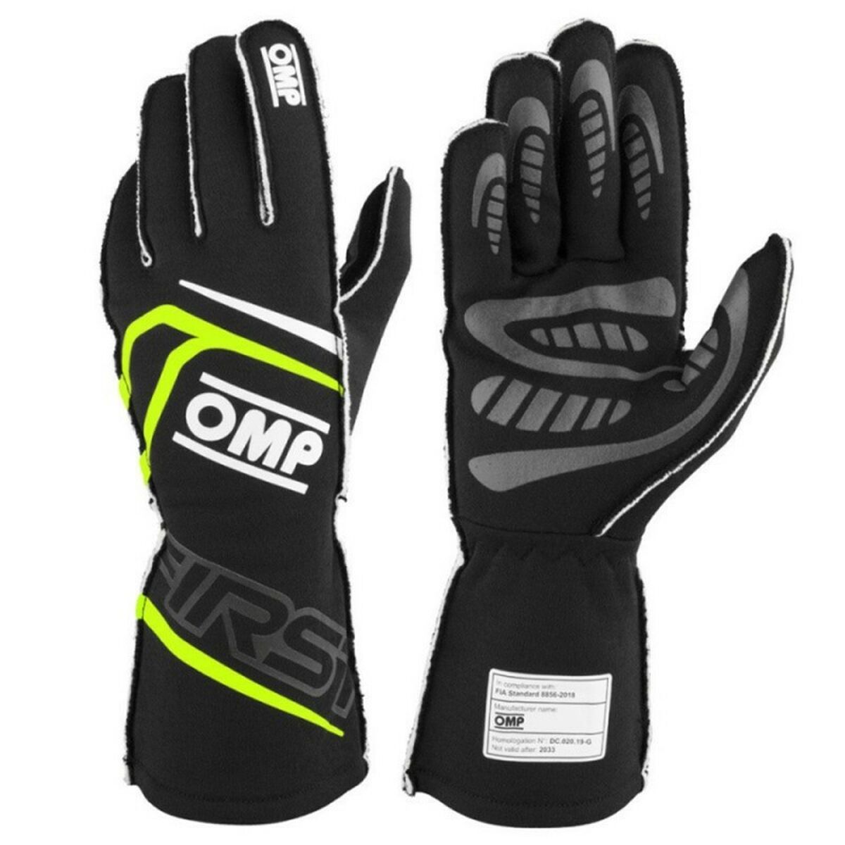 Karting Gloves OMP MY2025 Κίτρινο Μαύρο FIA 8856-2018 Karting Gloves OMP MY2025 Κίτρινο Μαύρο FIA 8856-2018