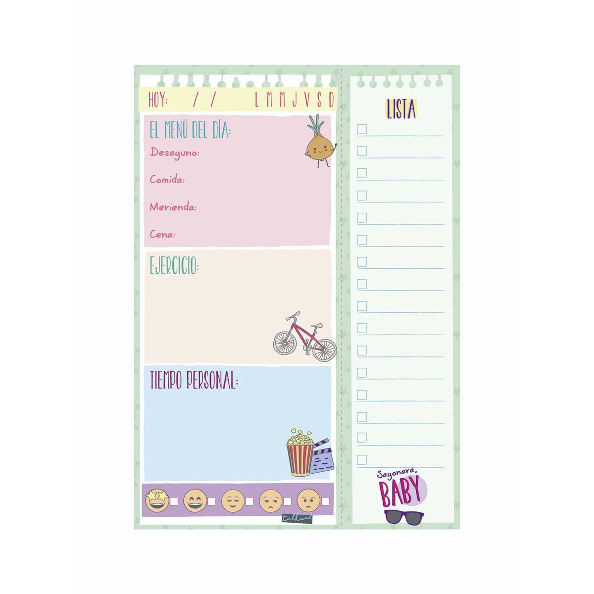 Daily planner Finocam TALKUAL 14,8 x 21 cm Λευκό