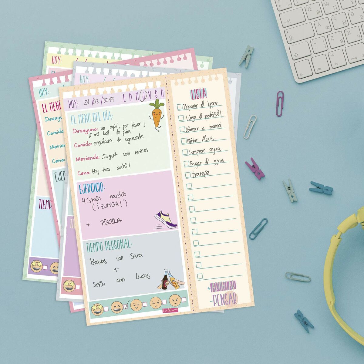 Daily planner Finocam TALKUAL 14,8 x 21 cm Λευκό