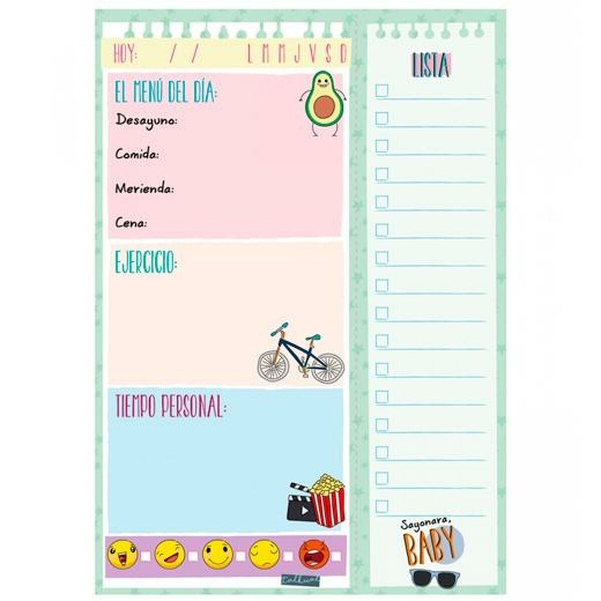 Daily planner Finocam TALKUAL 14,8 x 21 cm Λευκό