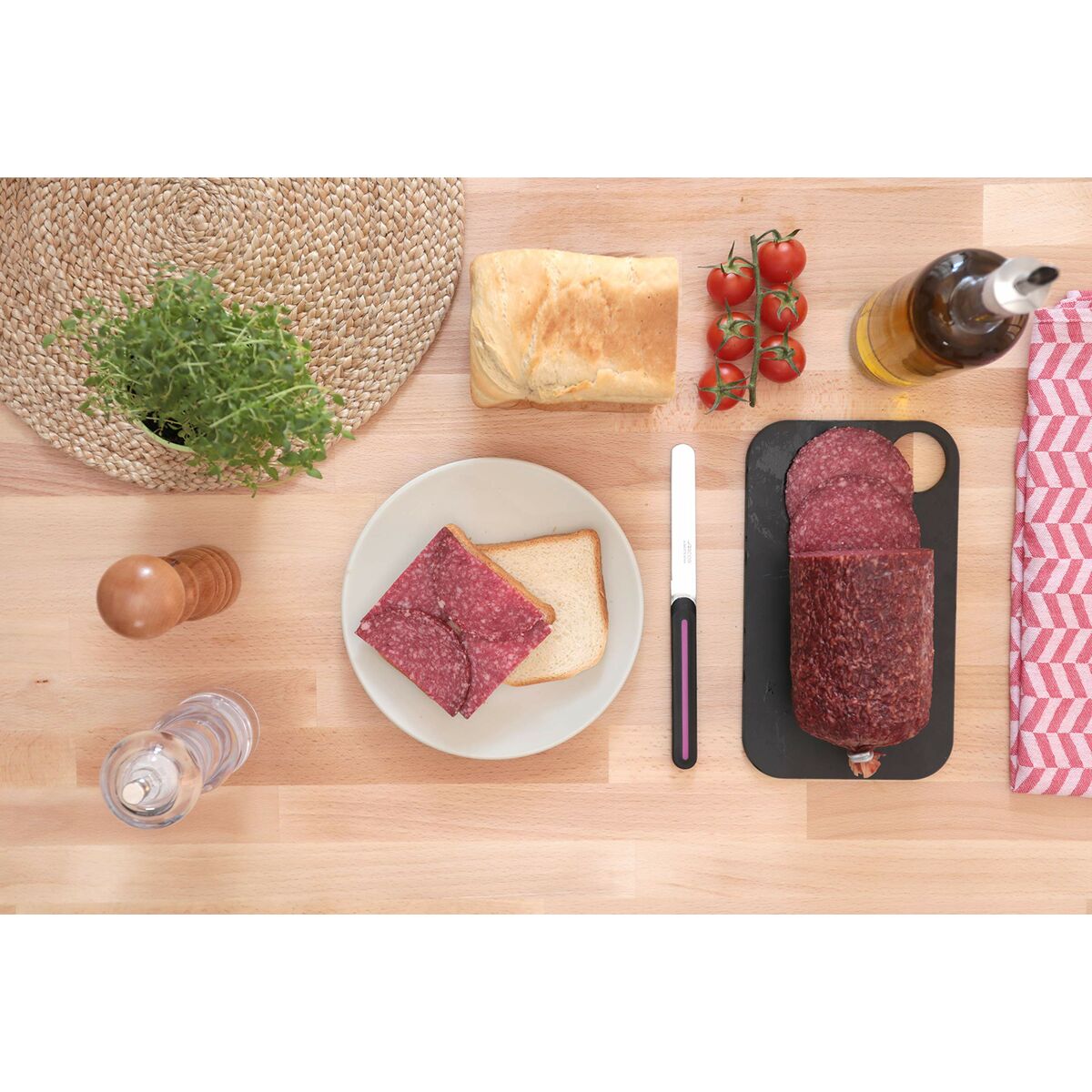 Μαχαίρι για Επιδόρπιο Arcos Μαύρο Φούξια Ανοξείδωτο ατσάλι πολυπροπυλένιο