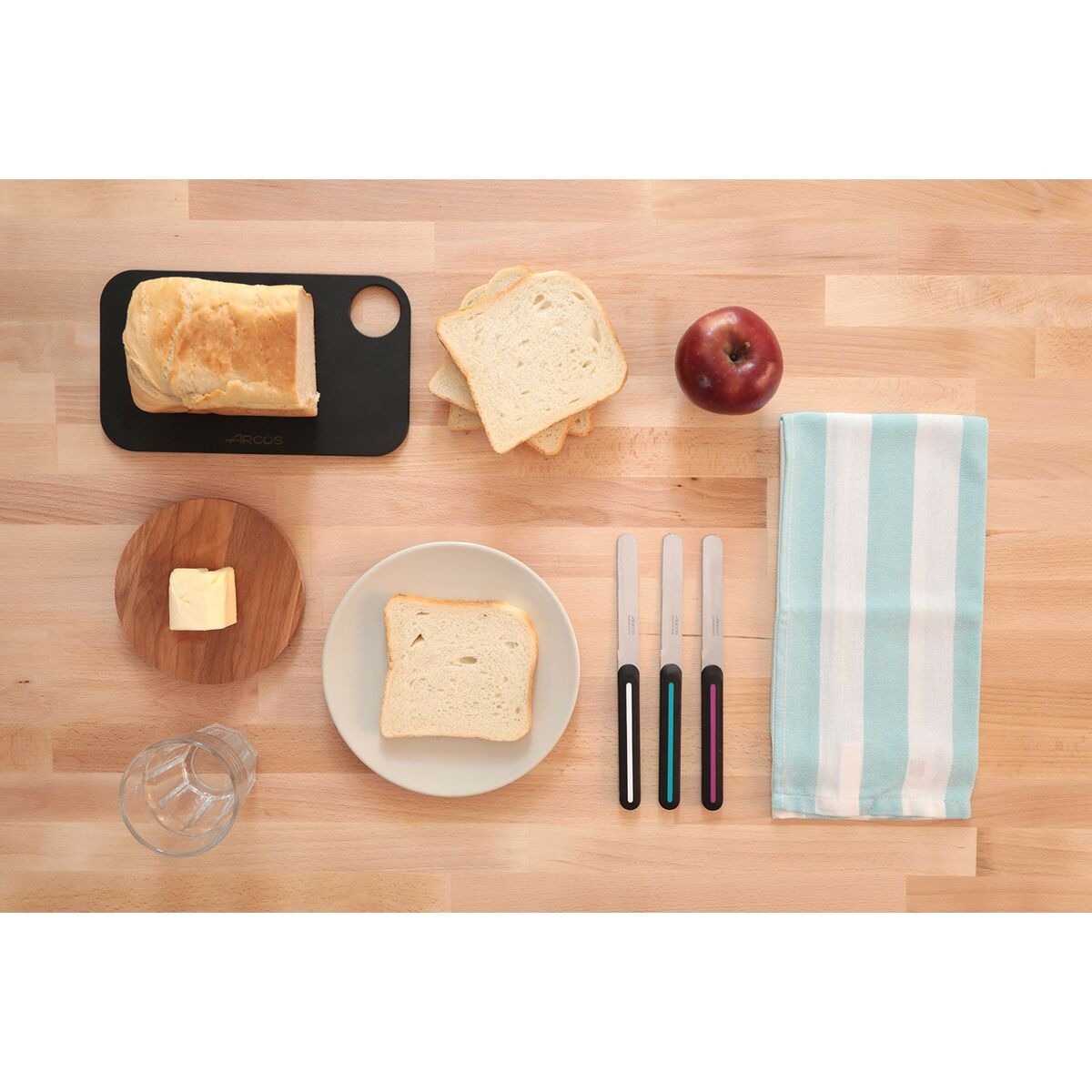 Μαχαίρι για Επιδόρπιο Arcos Μαύρο Φούξια Ανοξείδωτο ατσάλι πολυπροπυλένιο