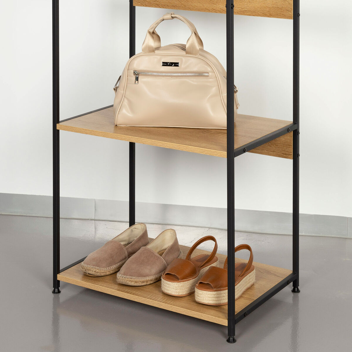 Κρεμάστρα με Ράφι Max Home Χάλυβας μελαμίνη τσιπ - ματ Μινιμαλιστικός 60 x 175 x 40 cm