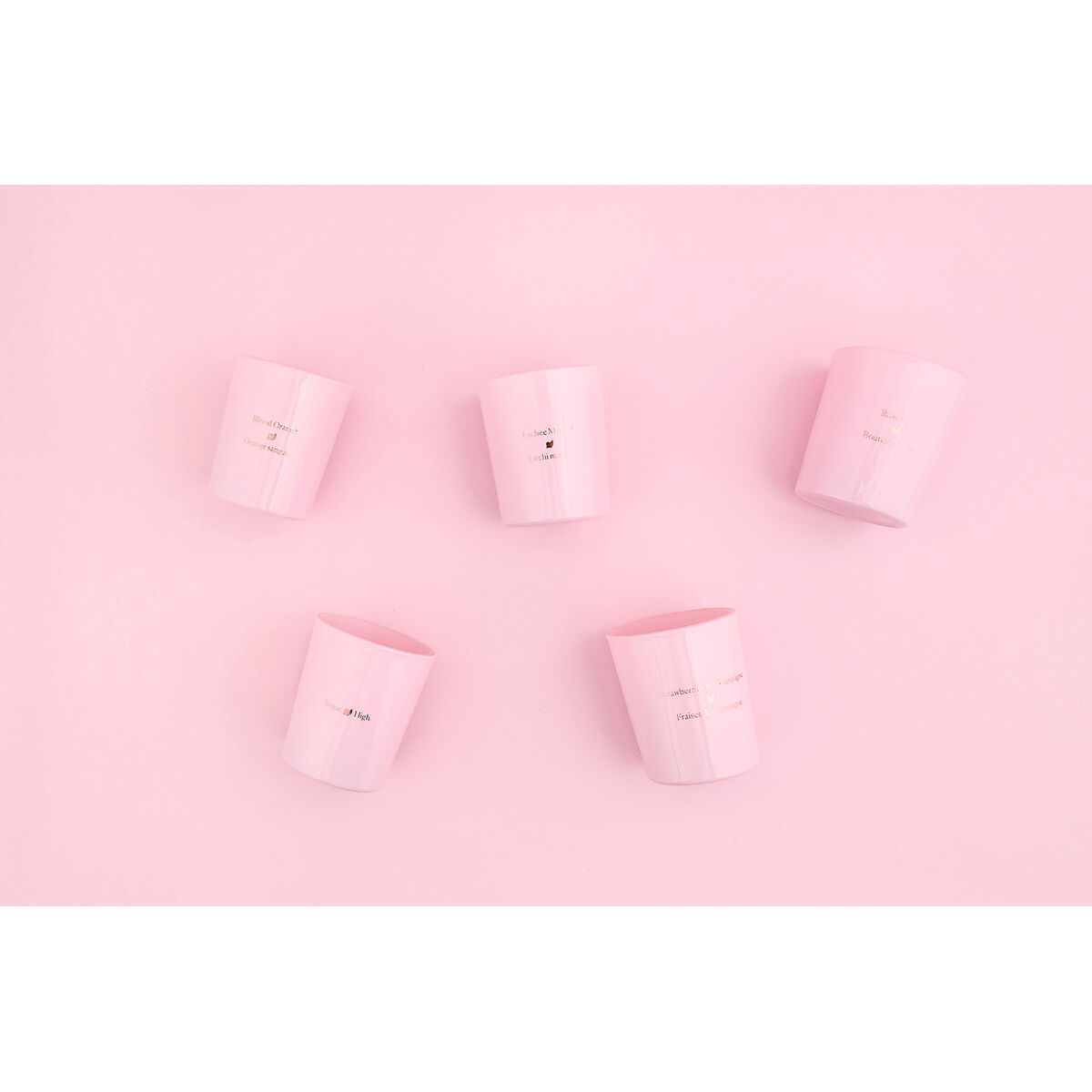 Κερί για μασάζ Highonlove Πορτοκαλί Ροζ Σαμπάνια Φράουλας Lychee 35 ml