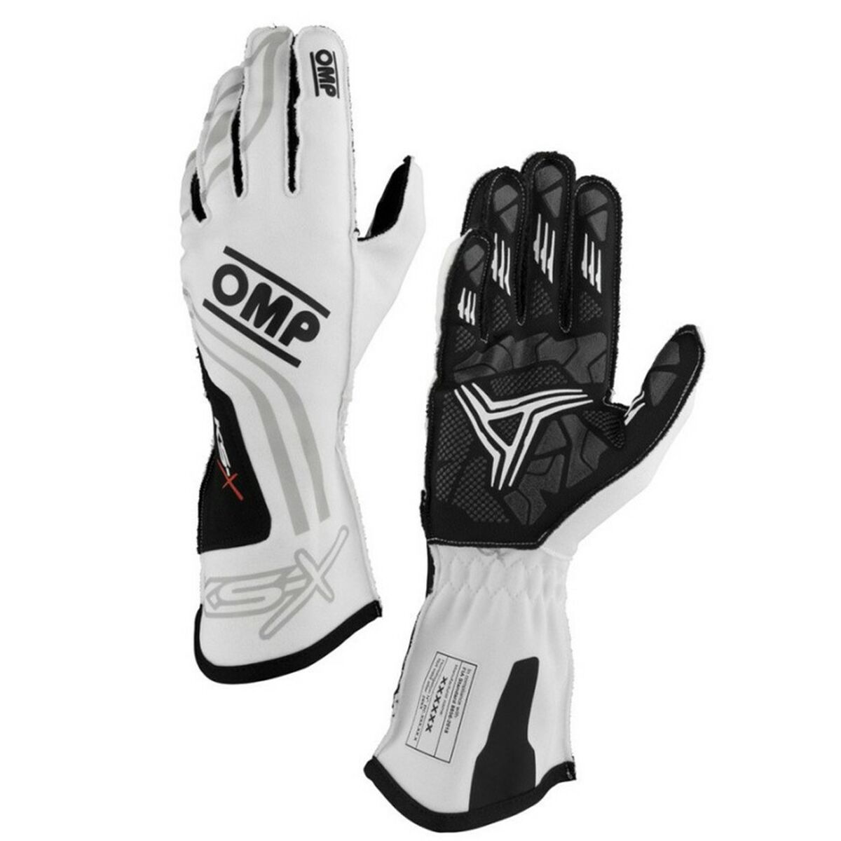Kids Karting Gloves OMP KS-X FIA 8877-2022 Λευκό 4