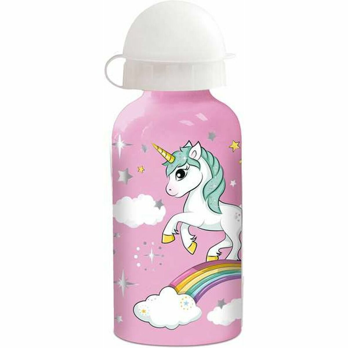 Μπουκάλι νερού Stor Unicorn Rainbow Σιλικόνη Αλουμίνιο 400 ml