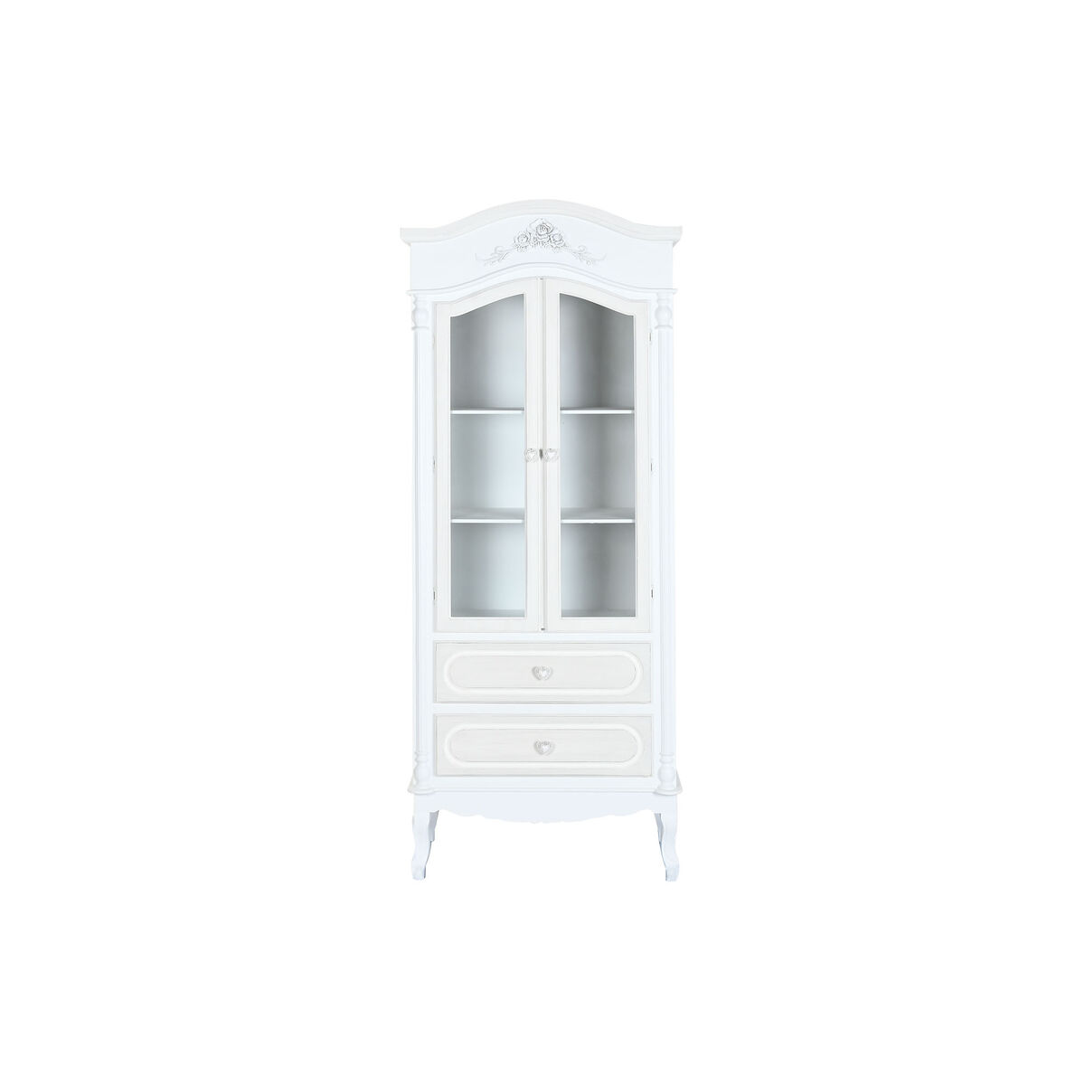 Eκθεσιακό σταντ Home ESPRIT Λευκό Ξύλο Κρυστάλλινο 76 x 39 x 193 cm Eκθεσιακό σταντ Home ESPRIT Λευκό Ξύλο Κρυστάλλινο 76 x 39 x 193 cm