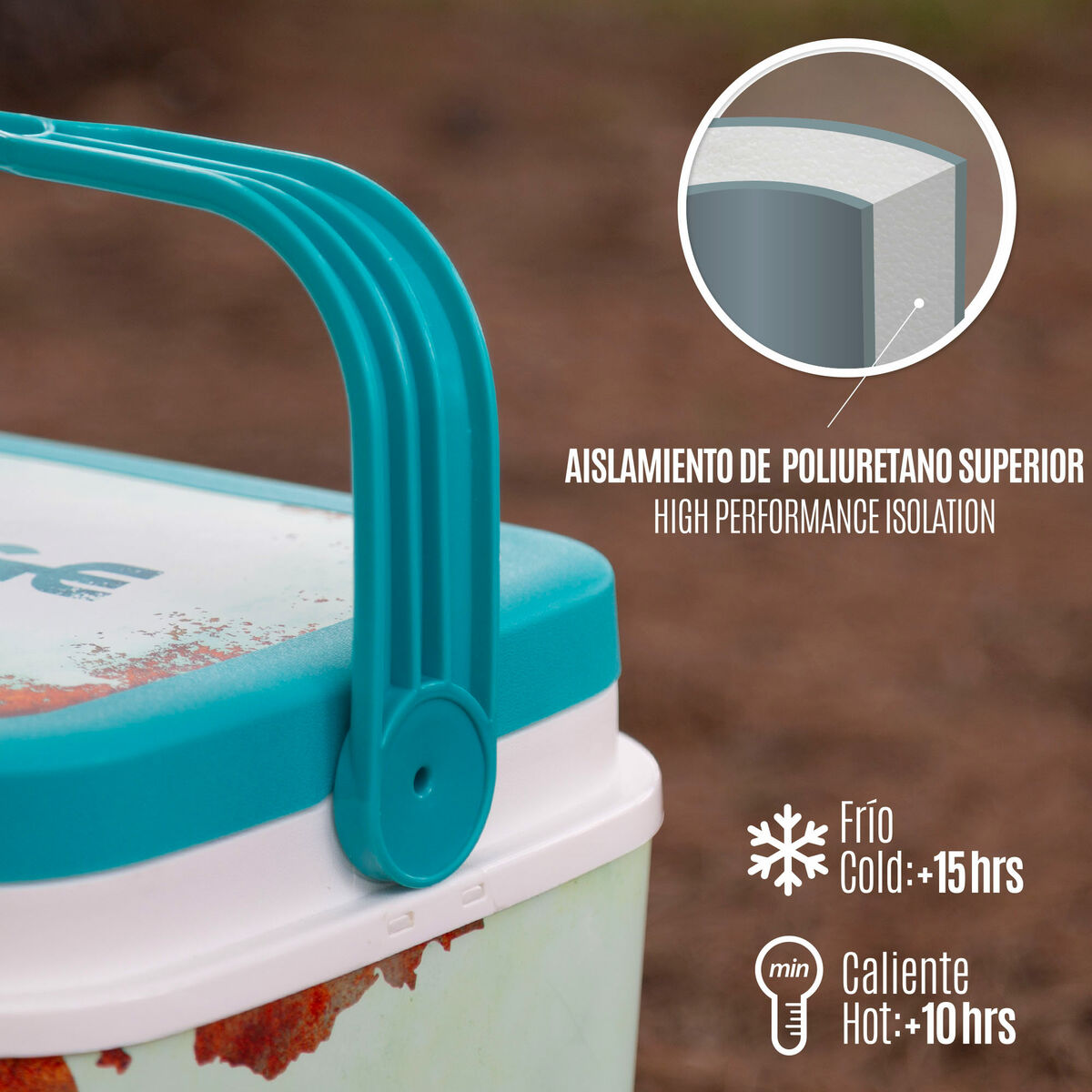 Φορητό Ψυγείο με Σκληρή Κατασκευή Aktive 5 L 28 x 19 x 21 cm Μπλε (x6)