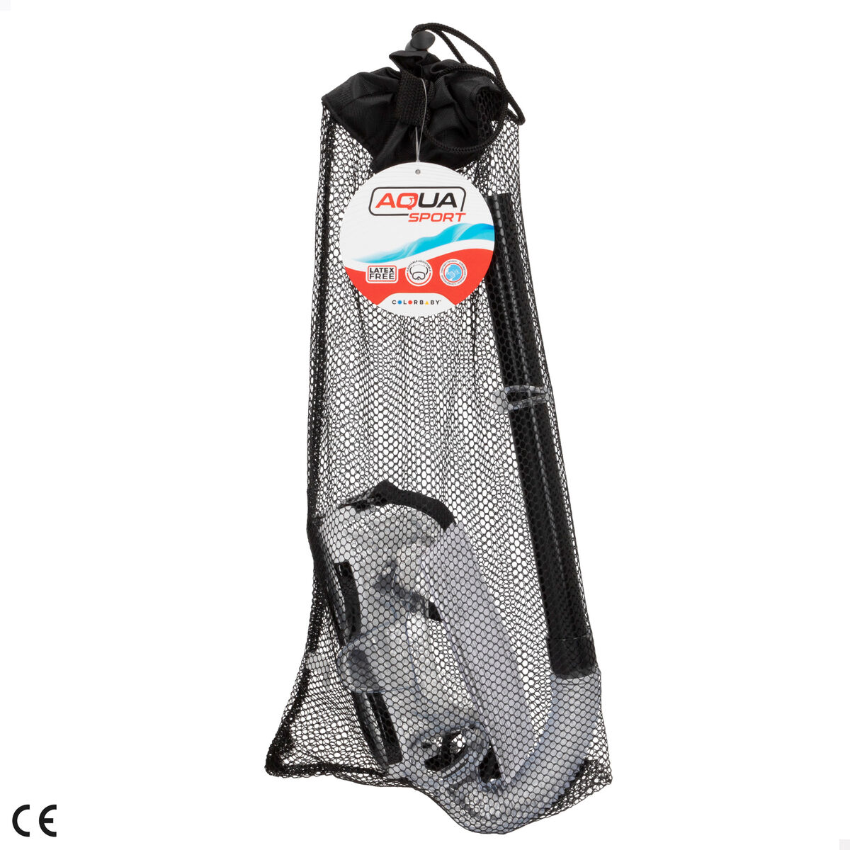 Γυαλιά Καταδύσεων με Σωλήνα AquaSport Μαύρο Κόκκινο (x6)