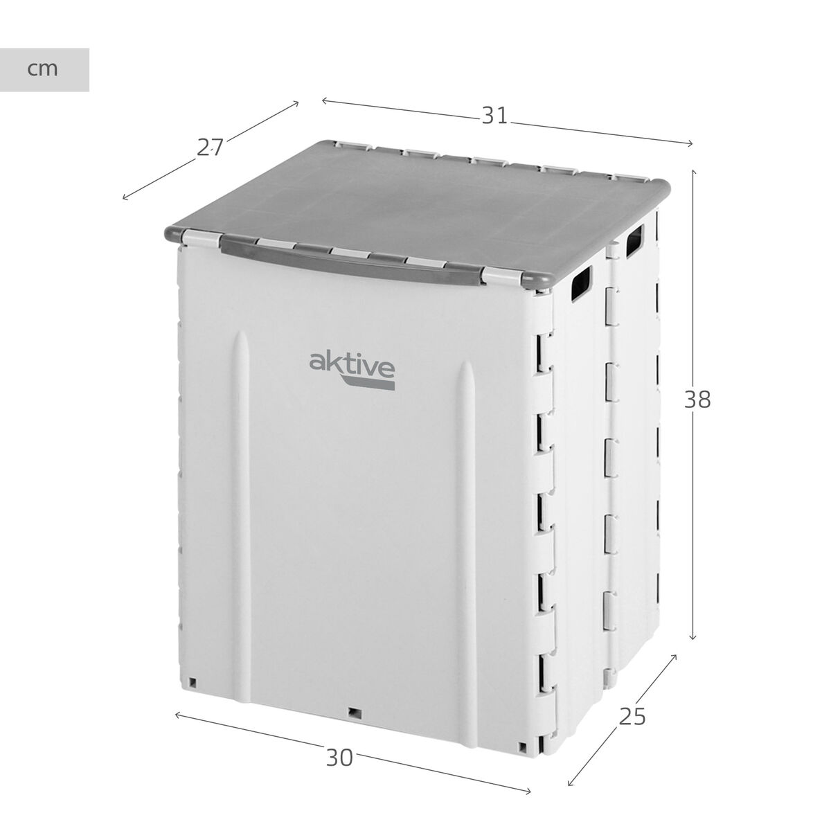 Σκουπίδια μπορεί να Aktive πολυπροπυλένιο TPR 31 x 38 x 27 cm (x6)