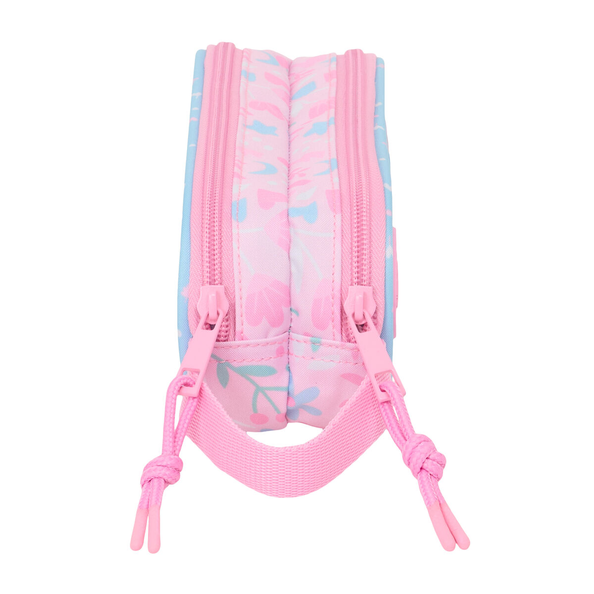 Διπλή Κασετίνα BlackFit8 Smile Ροζ Ανοιχτό Μπλε 21 x 8 x 6 cm