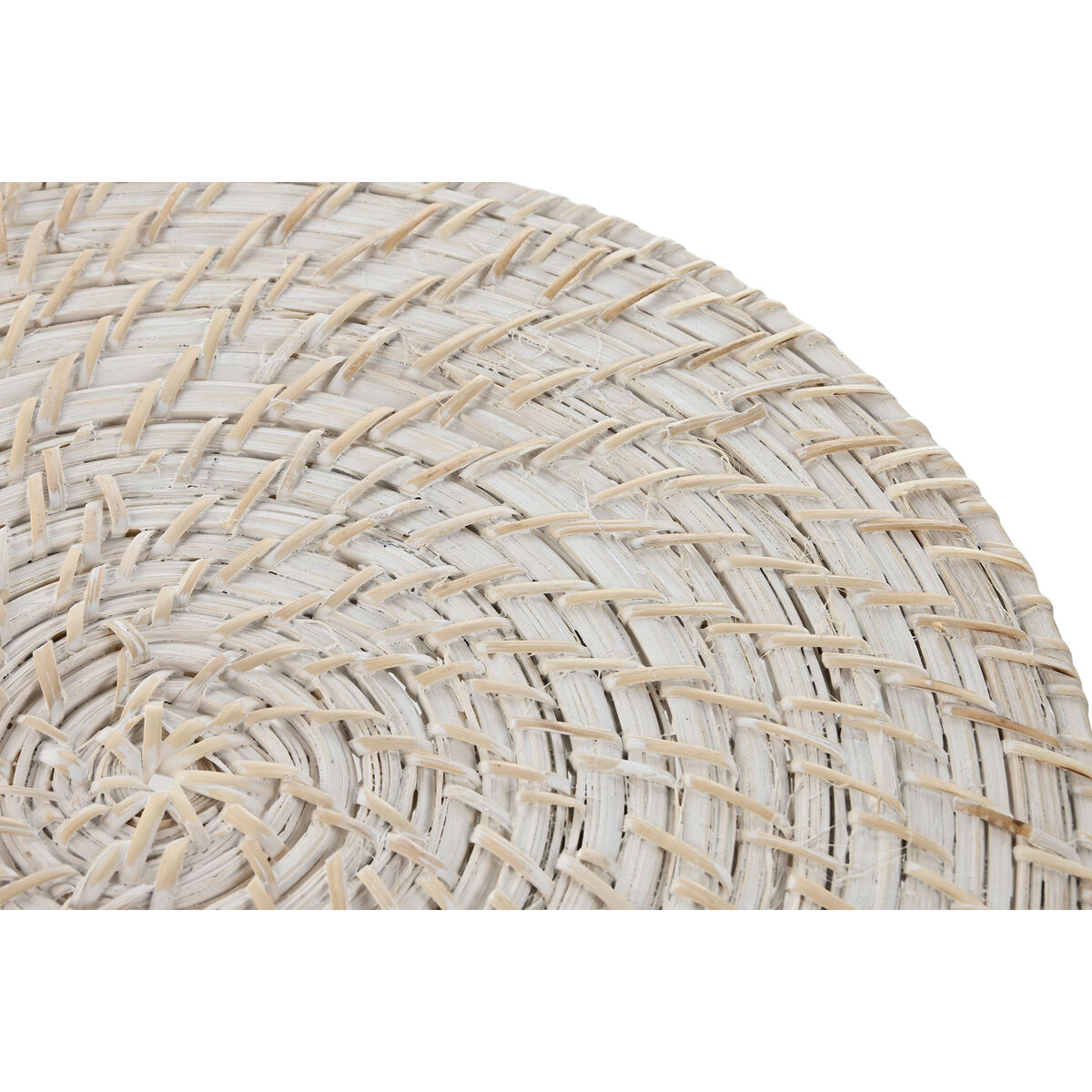 Σουπλά Home ESPRIT Λευκό Φυσικό Bamboo ρατάν 34 x 34 x 1,5 cm