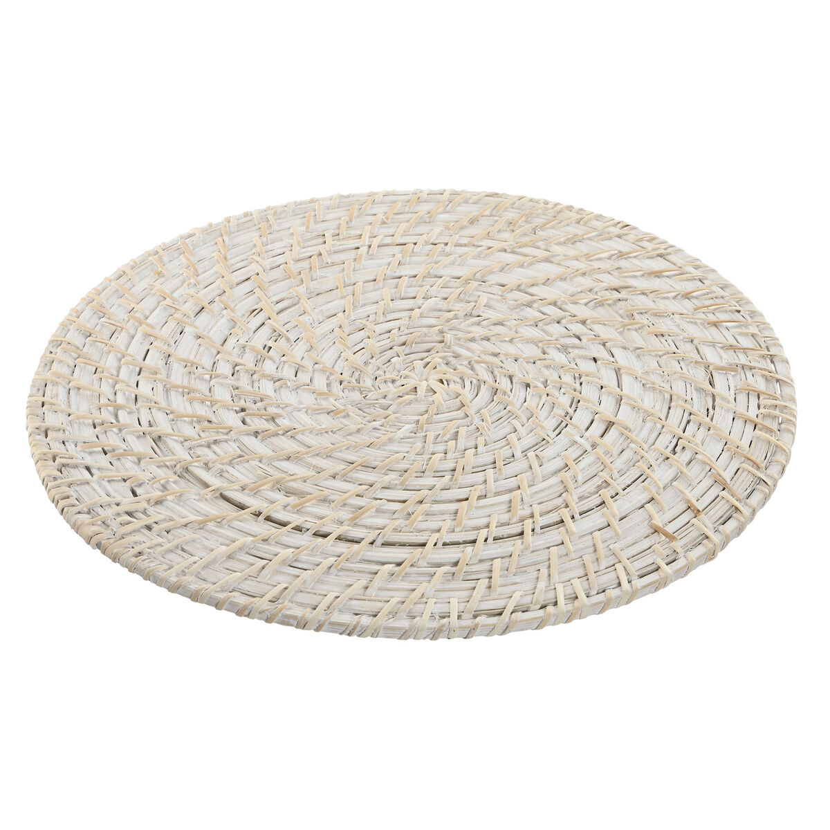 Σουπλά Home ESPRIT Λευκό Φυσικό Bamboo ρατάν 34 x 34 x 1,5 cm