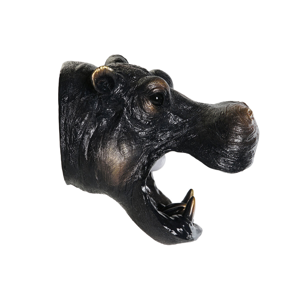 Απλίκες τοίχου DKD Home Decor Χαλκός Χρυσό 50 W Αποικιακό Ιπποπόταμος 220 V 35 x 23 x 34 cm (x2)