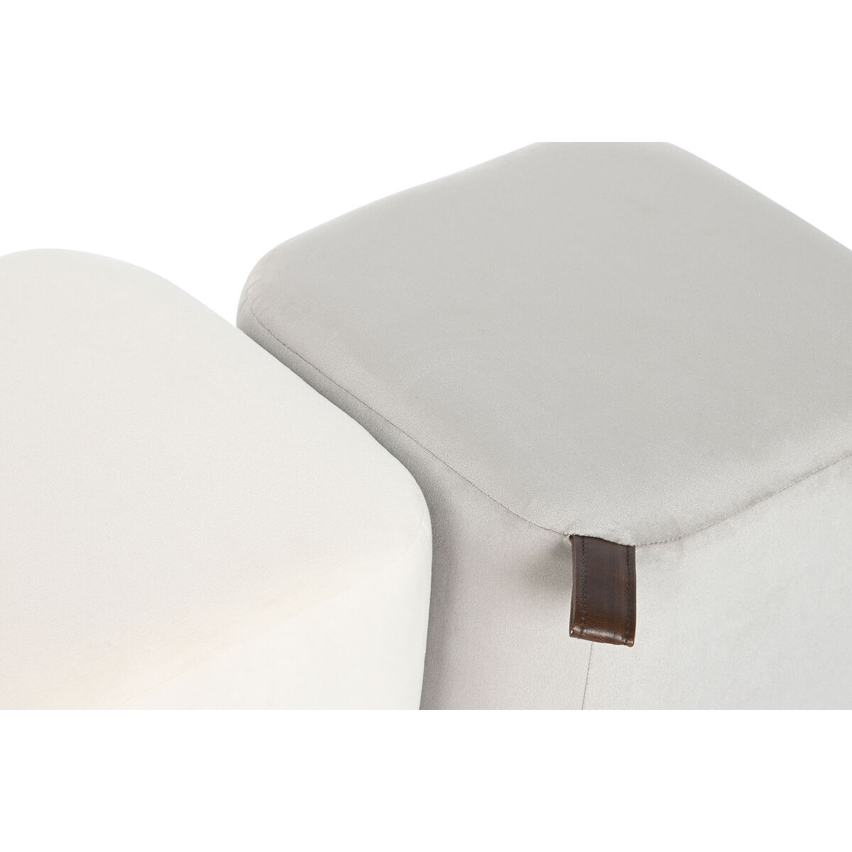 Υποπόδια DKD Home Decor Κίτρινο Μπλε Μπεζ Γκρι Scandi 35 x 35 x 35 cm (x2)