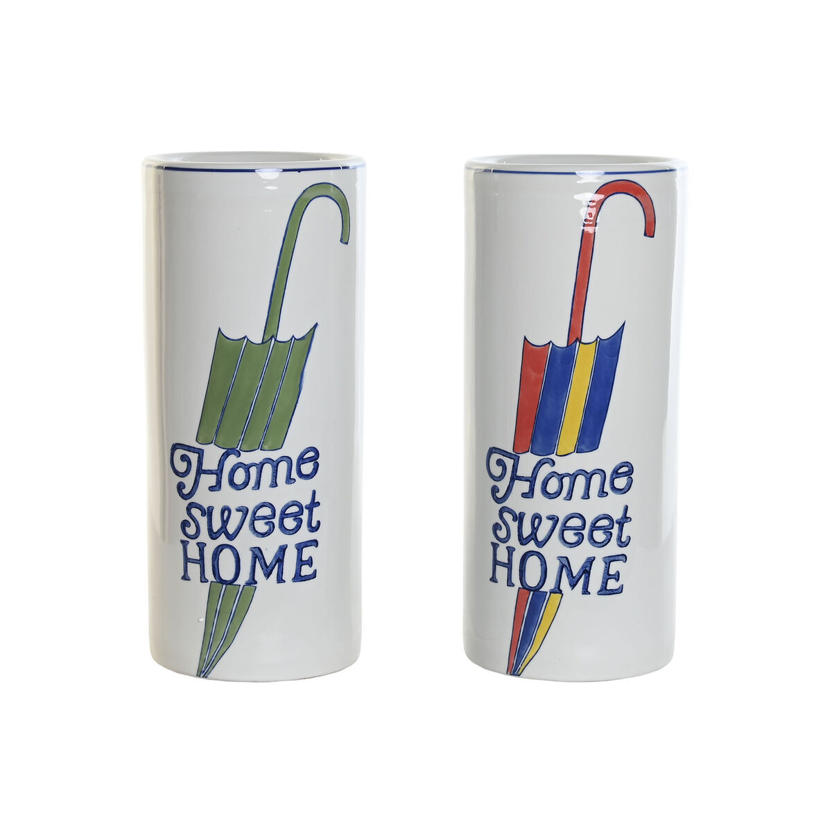 Ομπρελοθήκη DKD Home Decor Πολύχρωμο Urban 19 x 19 x 44 cm 19 x 19 x 45 cm (x2)