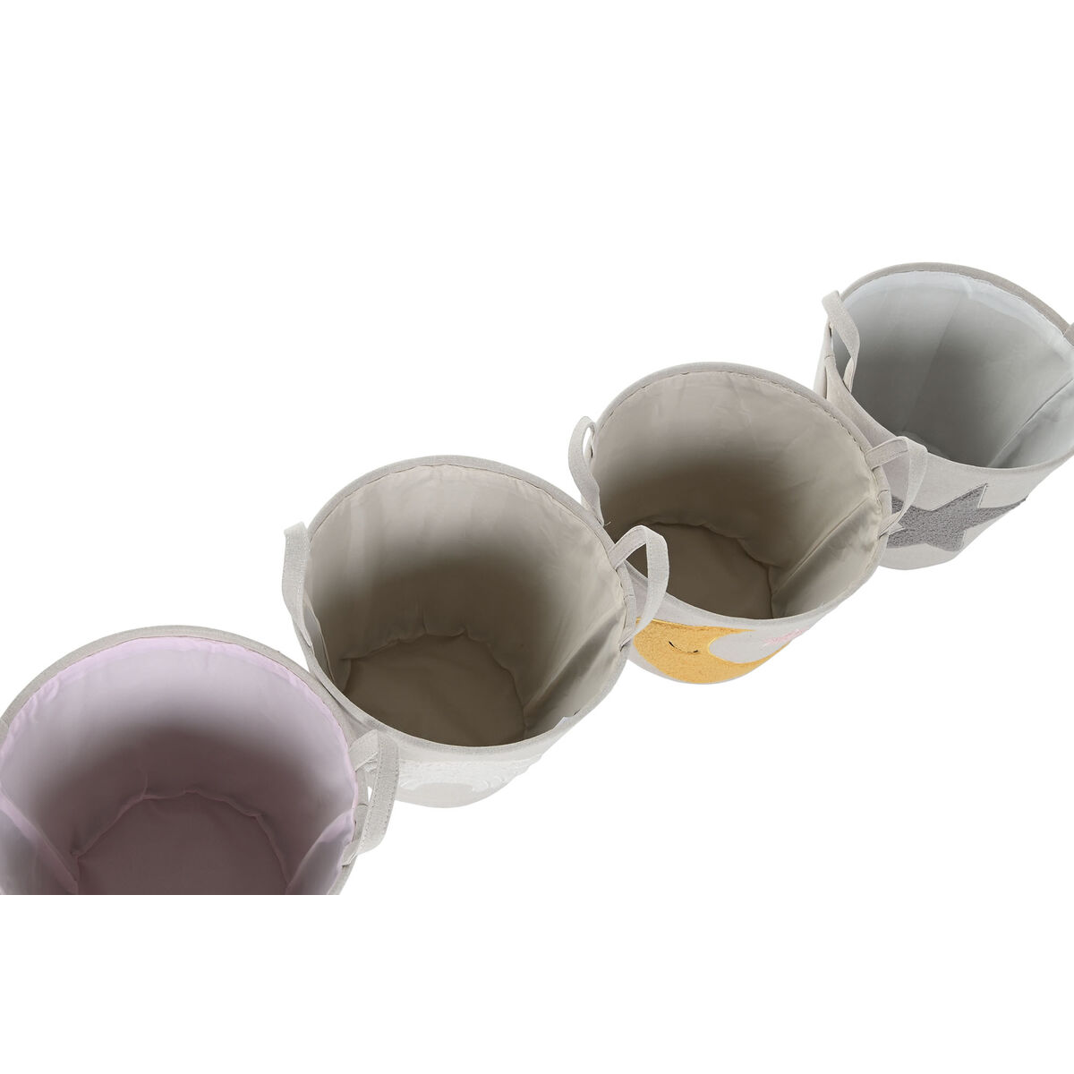 Διακοσμητικό Καλάθι Home ESPRIT Πολύχρωμο 36 x 36 x 40 cm (4 Μονάδες)