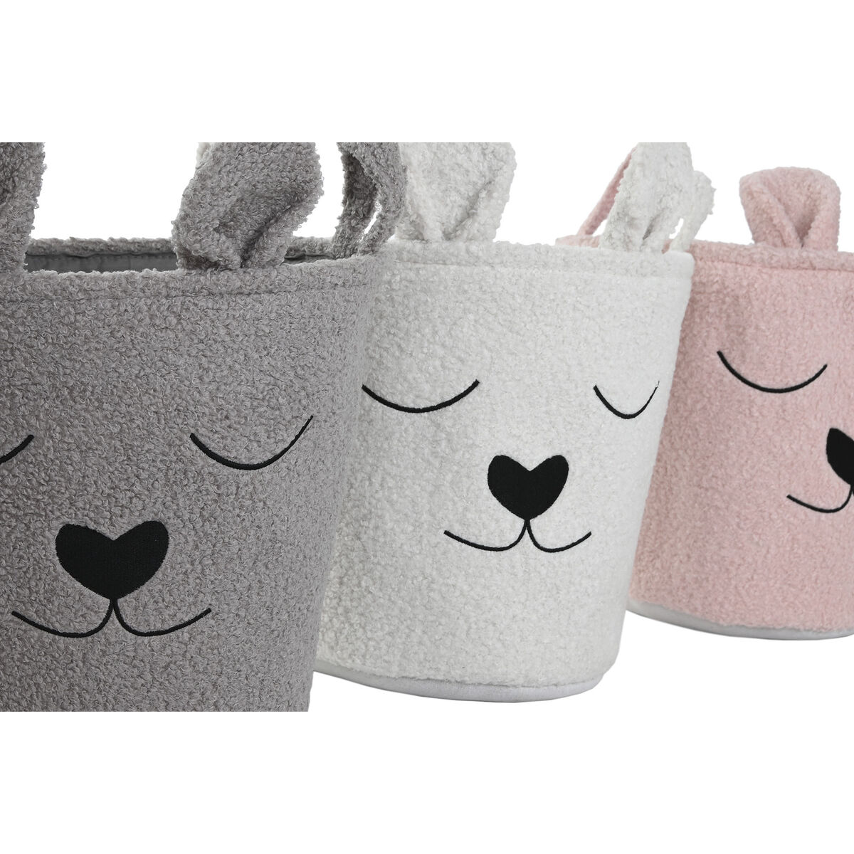 Διακοσμητικό Καλάθι Home ESPRIT Καφέ Μπεζ Ροζ 35 x 35 x 41 cm (3 Μονάδες)