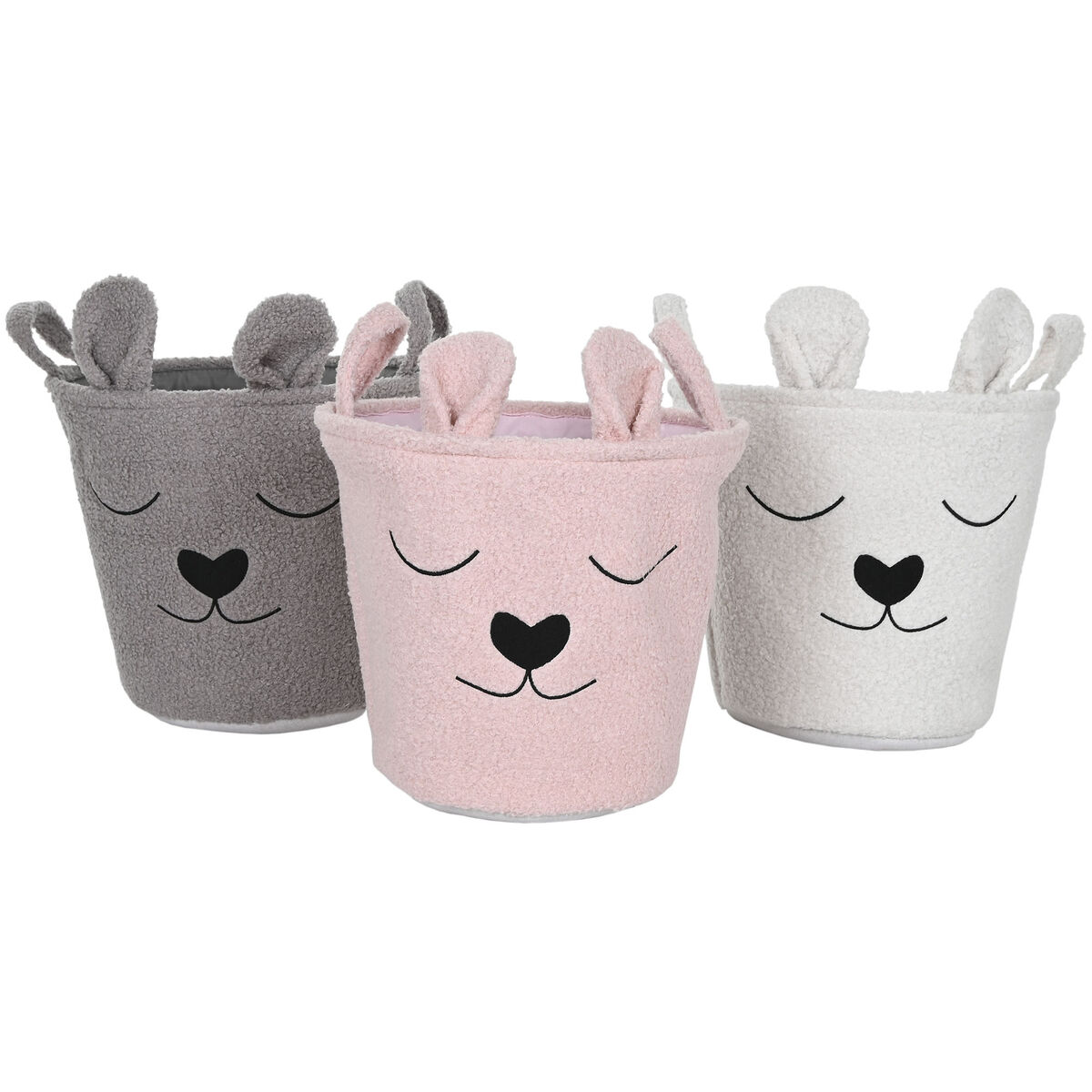 Διακοσμητικό Καλάθι Home ESPRIT Καφέ Μπεζ Ροζ 35 x 35 x 41 cm (3 Μονάδες)