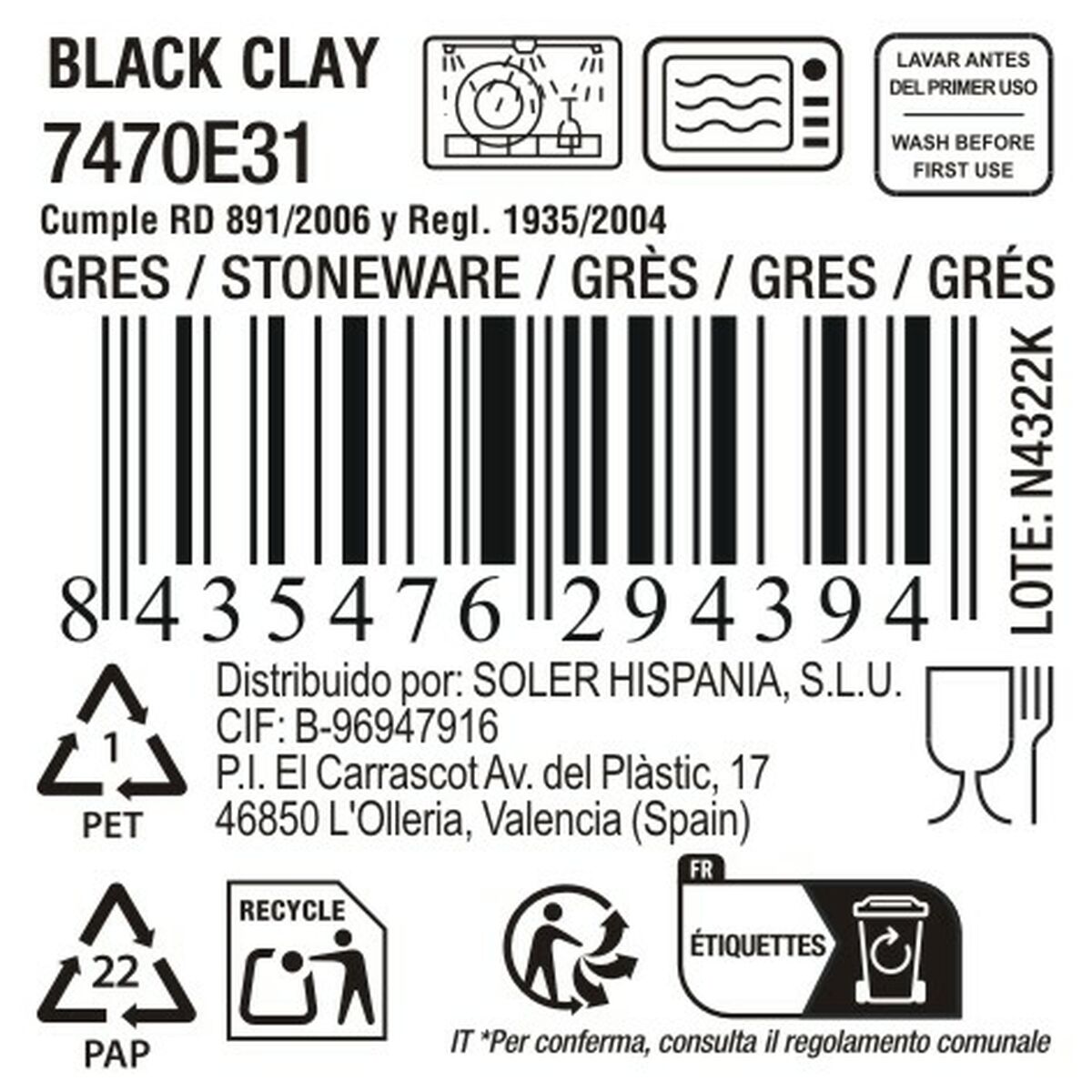 Kopp La Mediterránea Black clay (36 Μονάδες) Kopp La Mediterránea Black clay (36 Μονάδες)