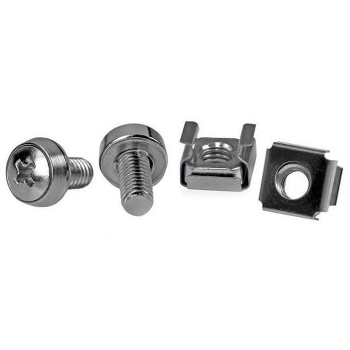 Βάση Startech CABSCREWM6 Ασημί Ανοξείδωτο ατσάλι (50 Μονάδες)