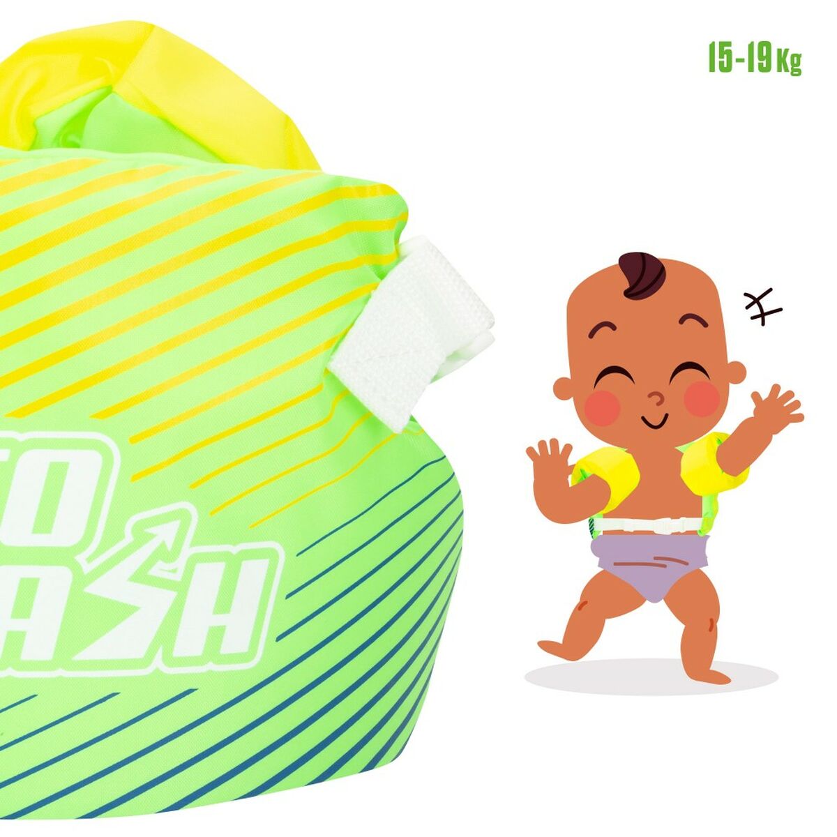 Μανίκια AquaSport Κίτρινο Πράσινο 53 x 20 x 18 cm (x6)