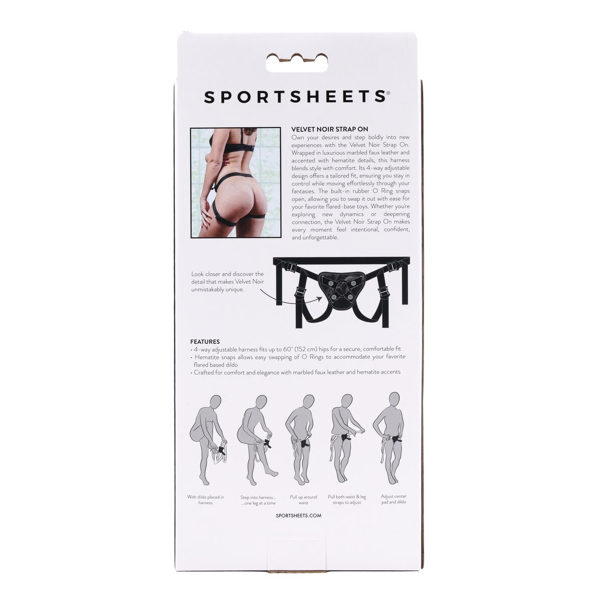 Ζώνη για δονητή Sportsheets Velvet Noir