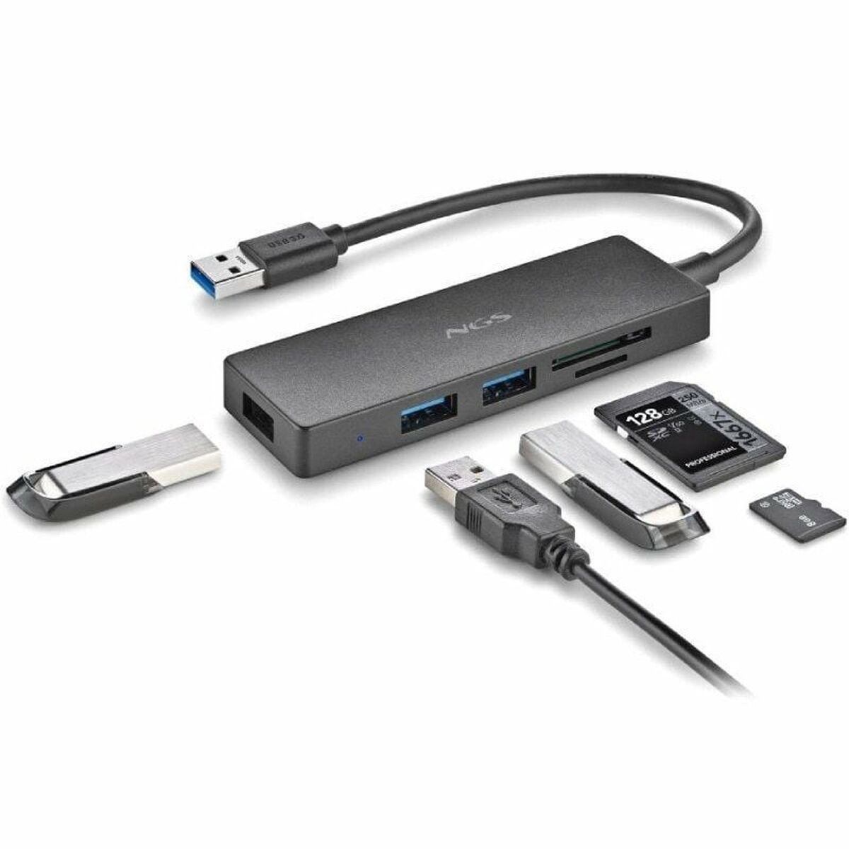 USB Hub NGS IHUBREADER USB x 3