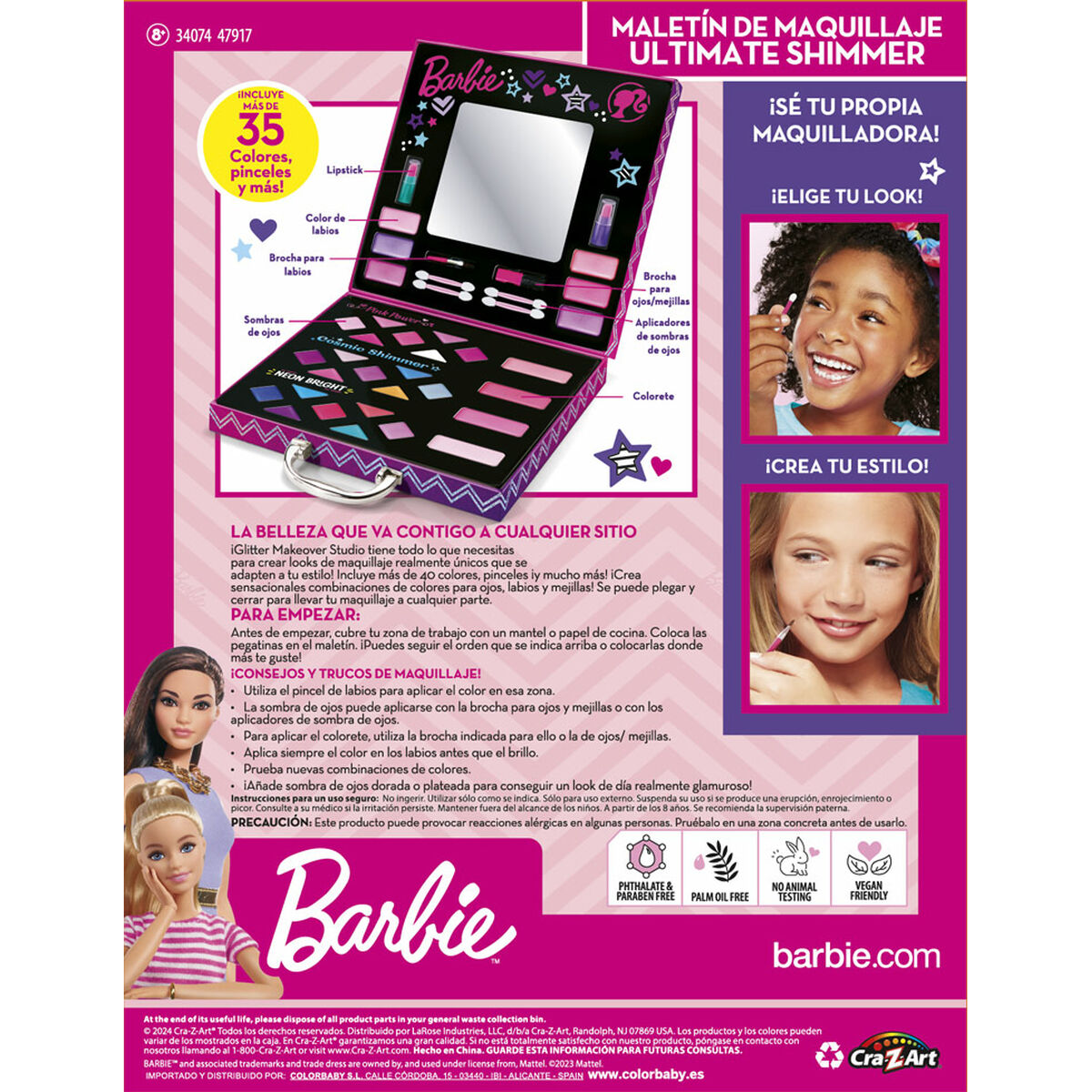 Σετ μακιγιάζ για παιδιά Barbie Πολύχρωμο 35 Τεμάχια