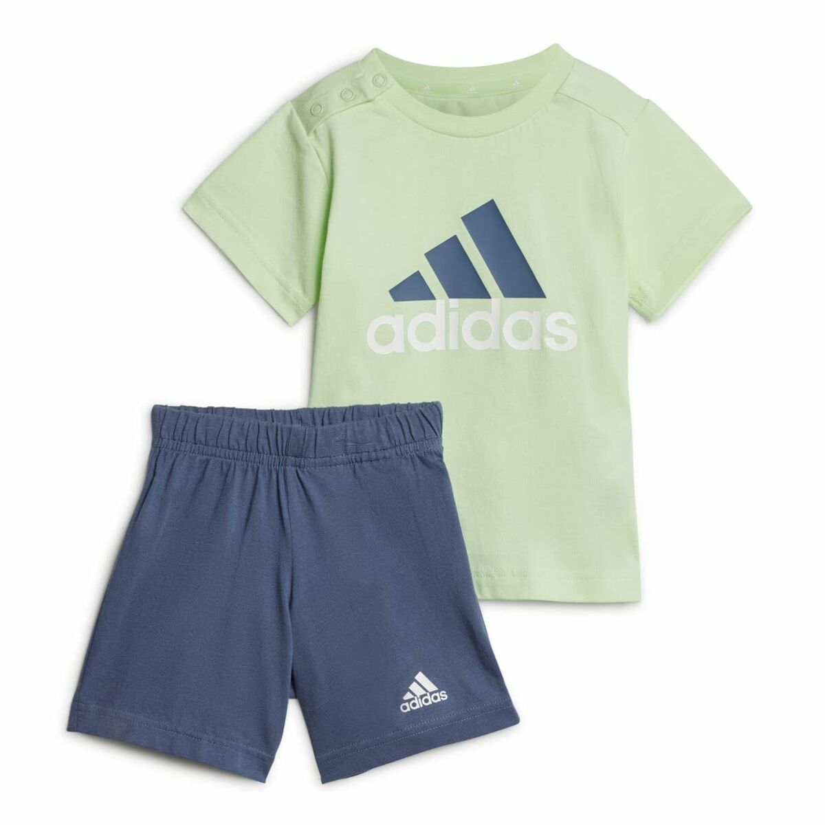 Αθλητικό Σετ για Μωρό Adidas Bl Cotton Set Infantil Μπλε Ανοιχτό Πράσινο