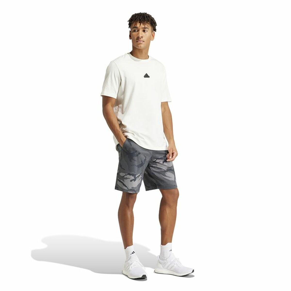 Aθλητικό Σορτς Adidas Camo Γκρι Aθλητικό Σορτς Adidas Camo Γκρι