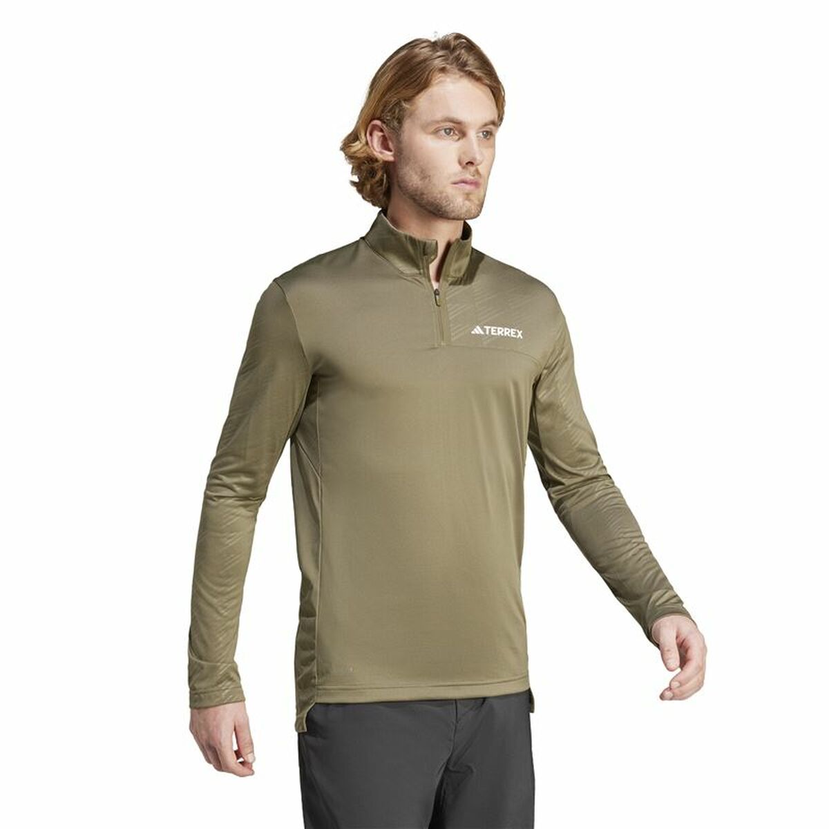 Ανδρικό Φούτερ χωρίς Κουκούλα Adidas Mt Half Zi Ls Καφέ