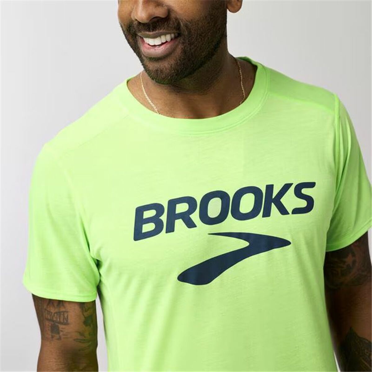 Ανδρική Μπλούζα με Κοντό Μανίκι Brooks Distance Sleeve 3.0 Πράσινο