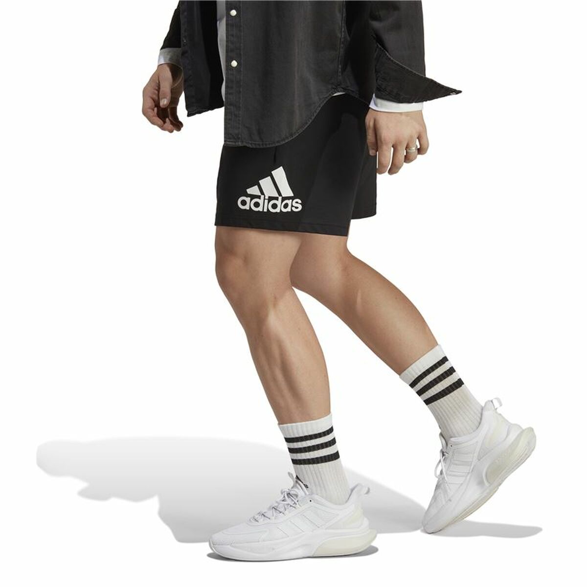 Aθλητικό Σορτς Adidas Essentials Logo Μαύρο
