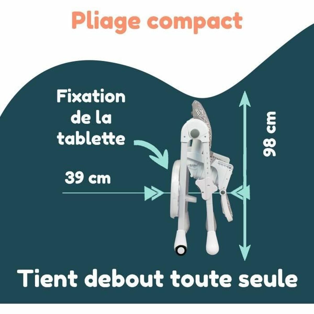 Καρεκλακι φαγητου μωρου Bambisol Μπεζ