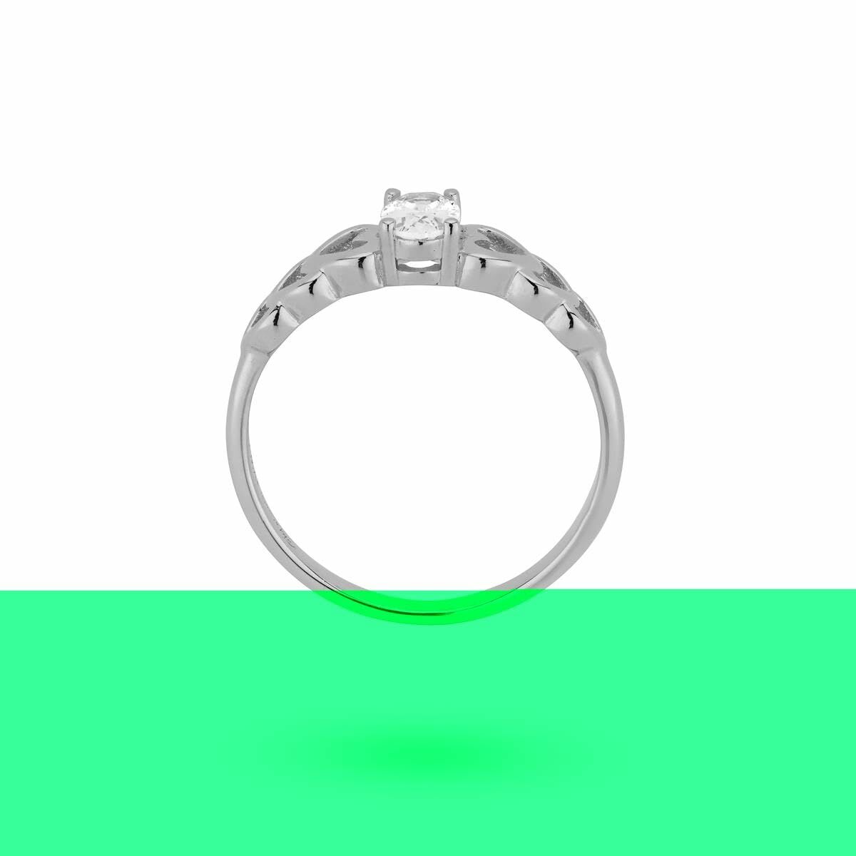 Γυναικεία Δαχτυλίδια 24KAE 124141S/56 Ασημί 16