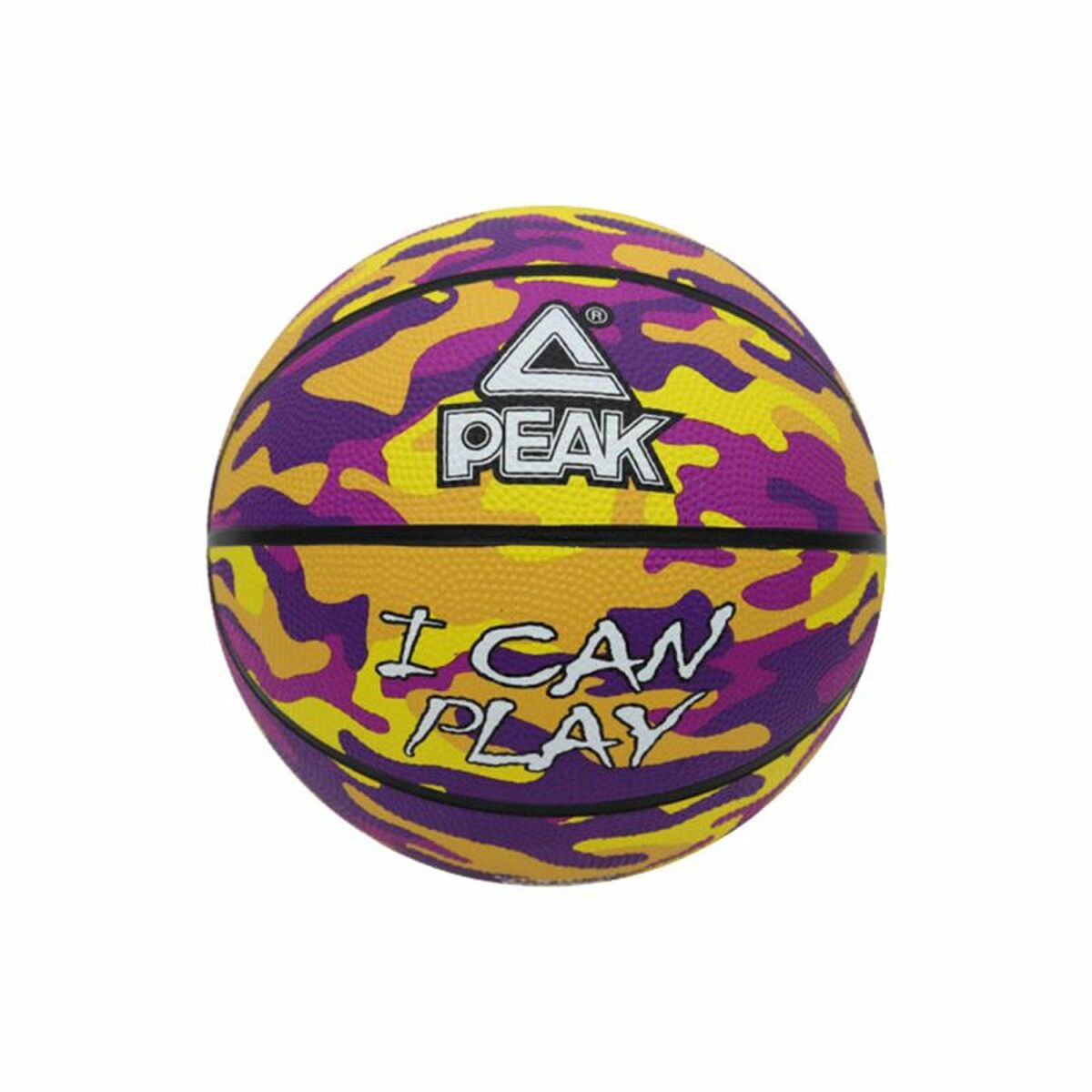 Mπάλα Μπάσκετ Peak Peak Camo Ball Κίτρινο Μωβ (Μέγεθος 5)