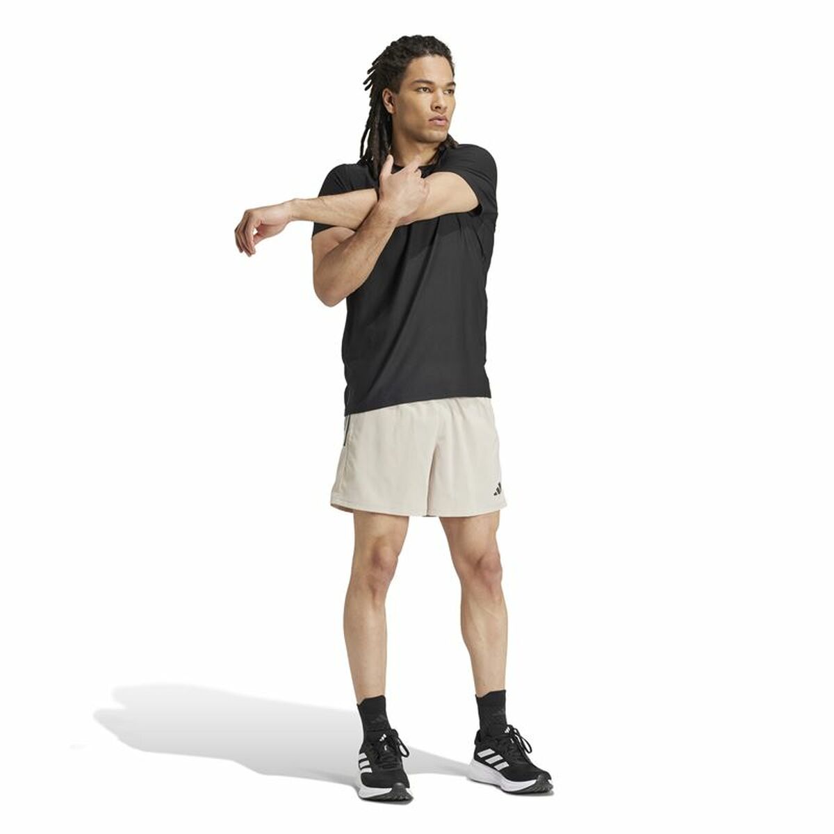 Ανδρική Μπλούζα με Κοντό Μανίκι Adidas Running Ice Cream Graphic Μαύρο