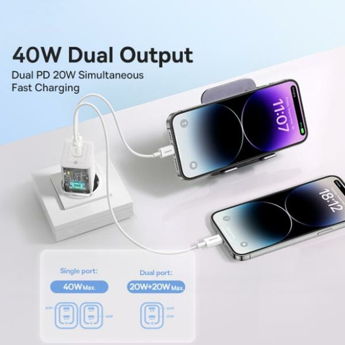 Lightning Καλώδιο Baseus Λευκό