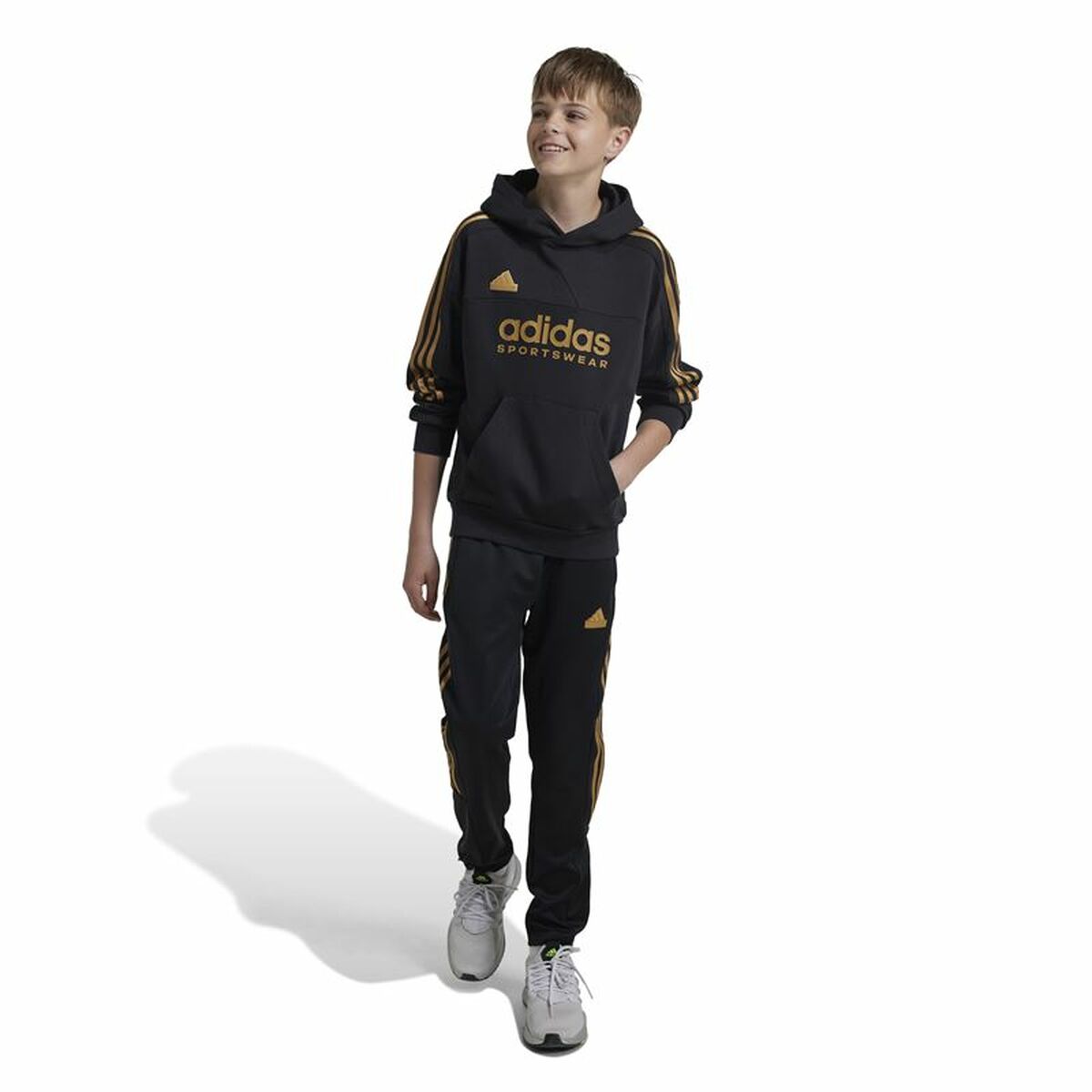 Unisex Φούτερ με Κουκούλα Adidas Tiro Nations Pack Μαύρο Unisex Φούτερ με Κουκούλα Adidas Tiro Nations Pack Μαύρο