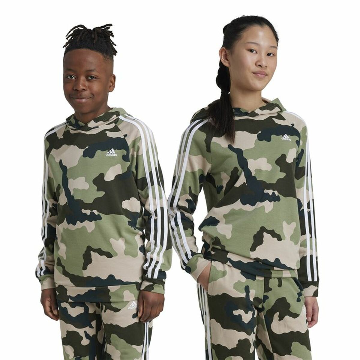 Unisex Φούτερ με Κουκούλα Adidas Essentials Πολύχρωμο Καμουφλάζ Unisex Φούτερ με Κουκούλα Adidas Essentials Πολύχρωμο Καμουφλάζ